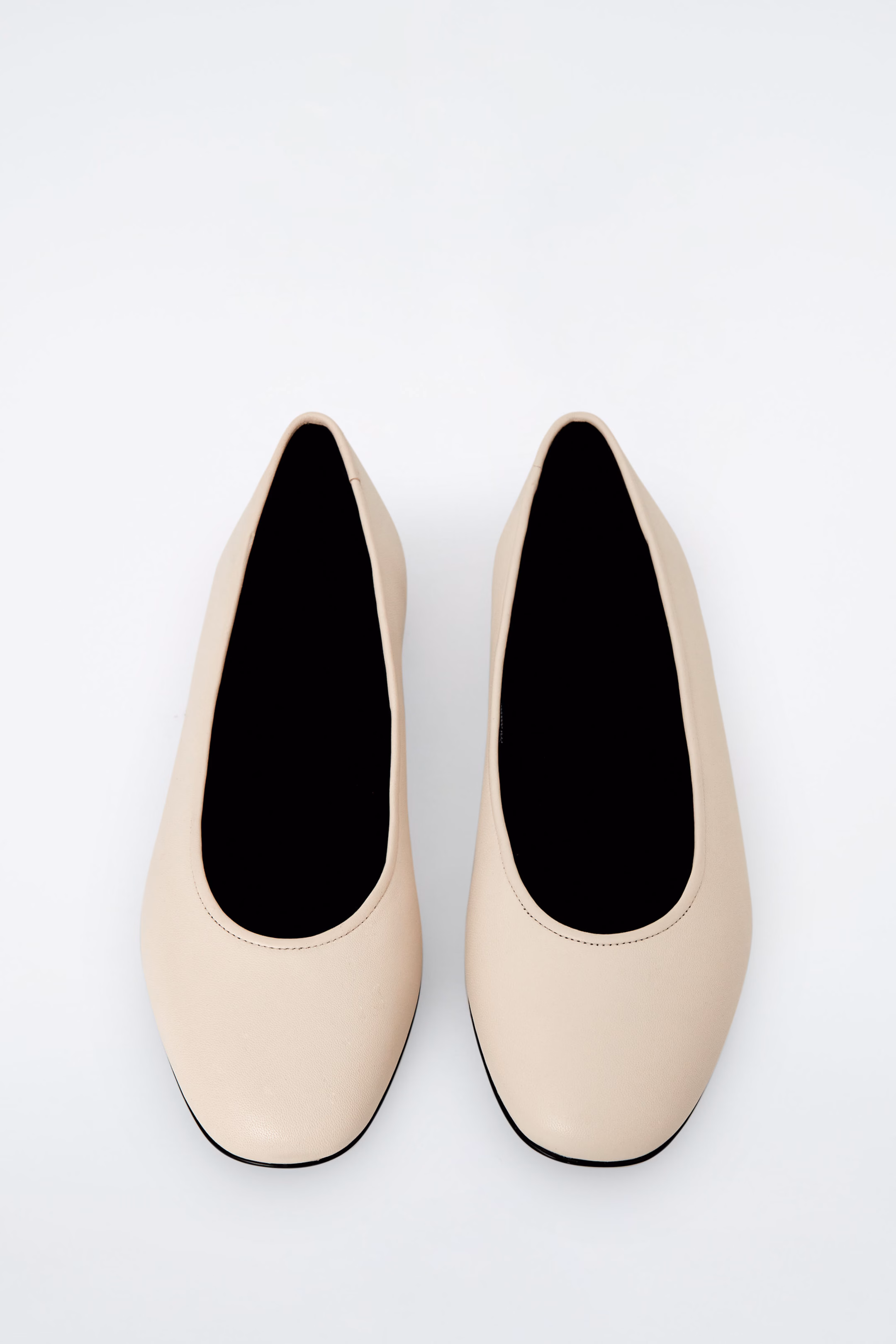 LEATHER BALLERINA FLATS