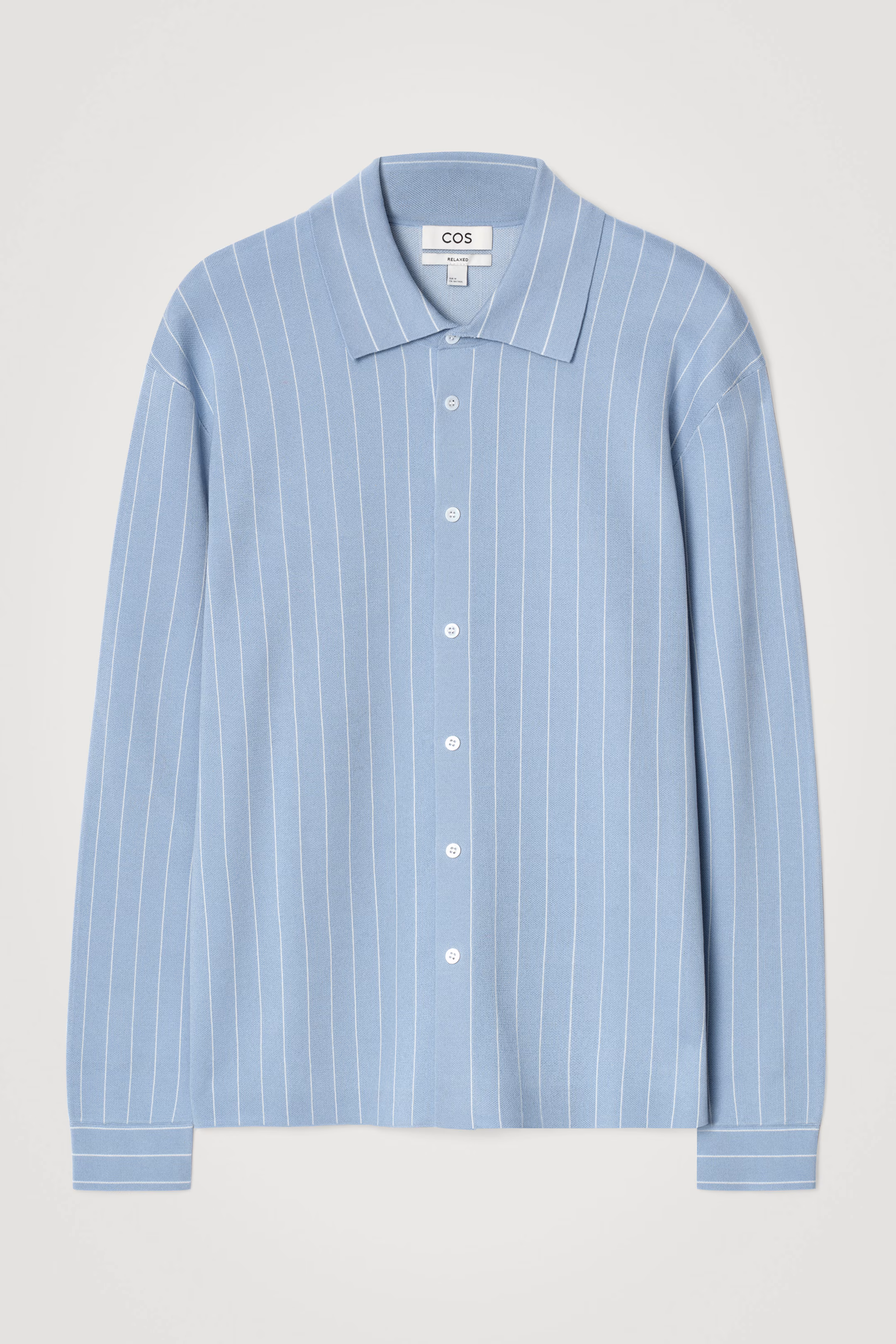 RELAXED STRIPED KNITTED COTTON SHIRT