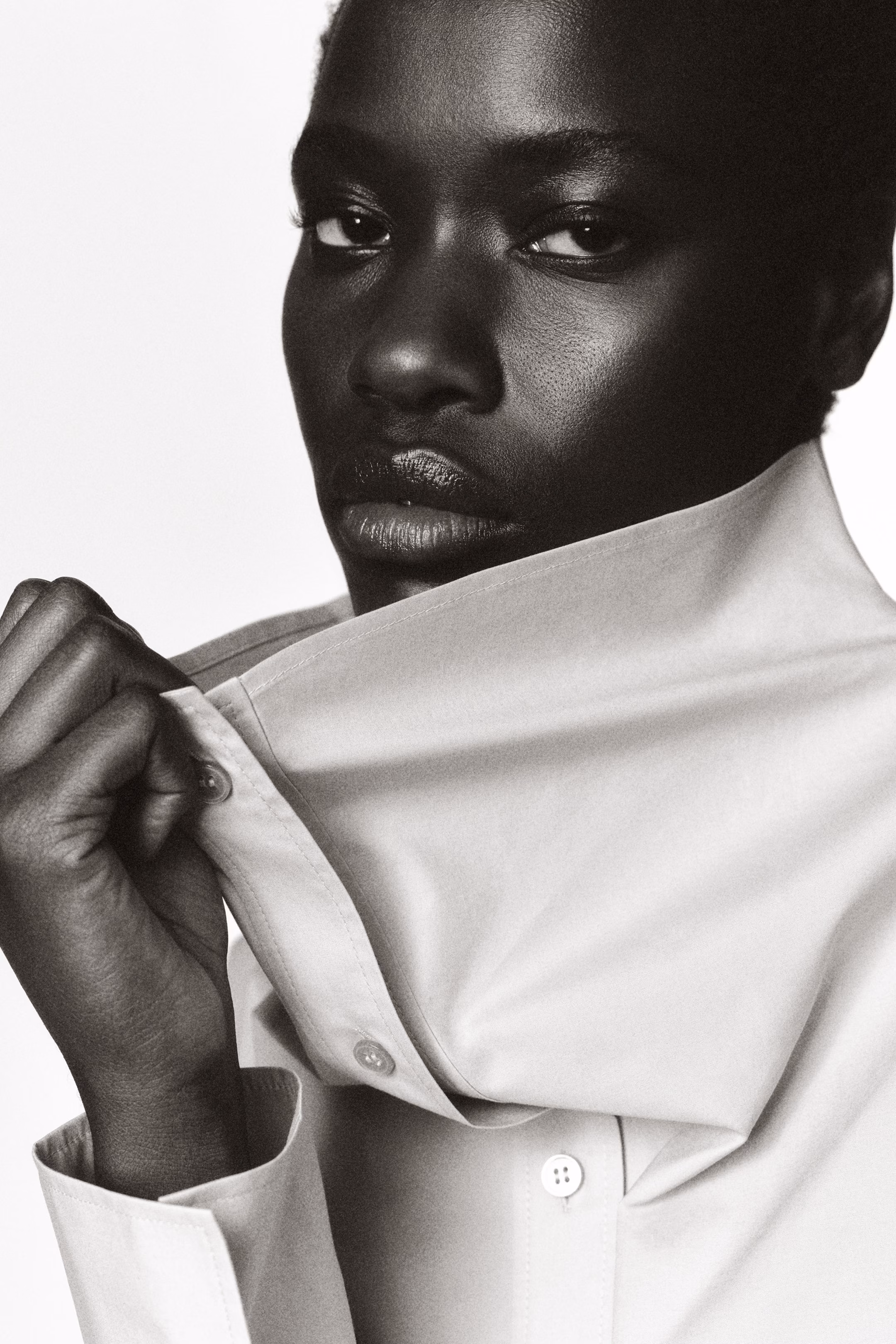 RELAXED FUNNEL-NECK SHIRT