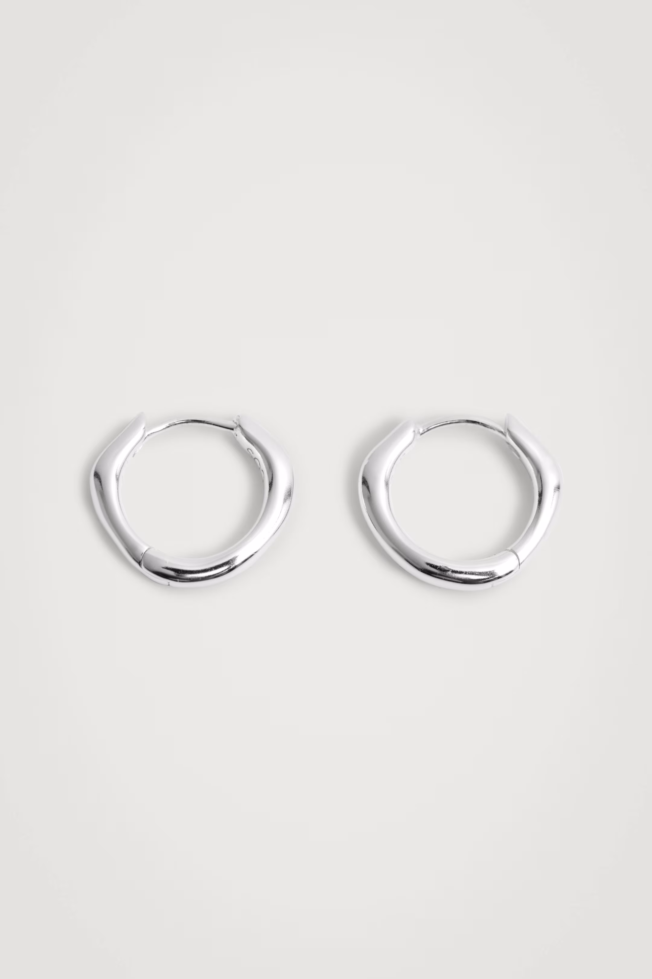 STERLING SILVER HUGGIE HOOP EARRINGS
