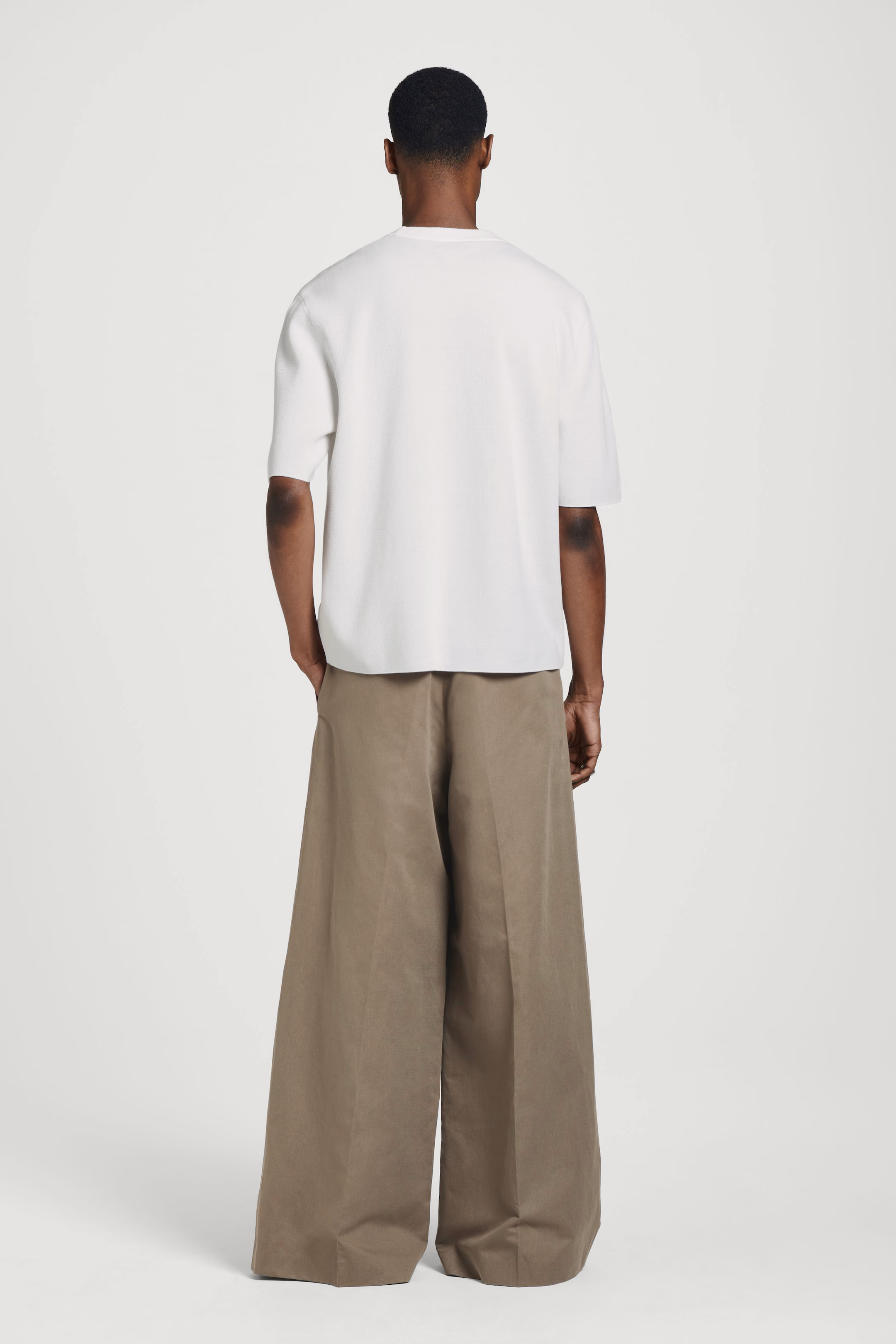 RELAXED DOUBLE-FACED KNIT T-SHIRT