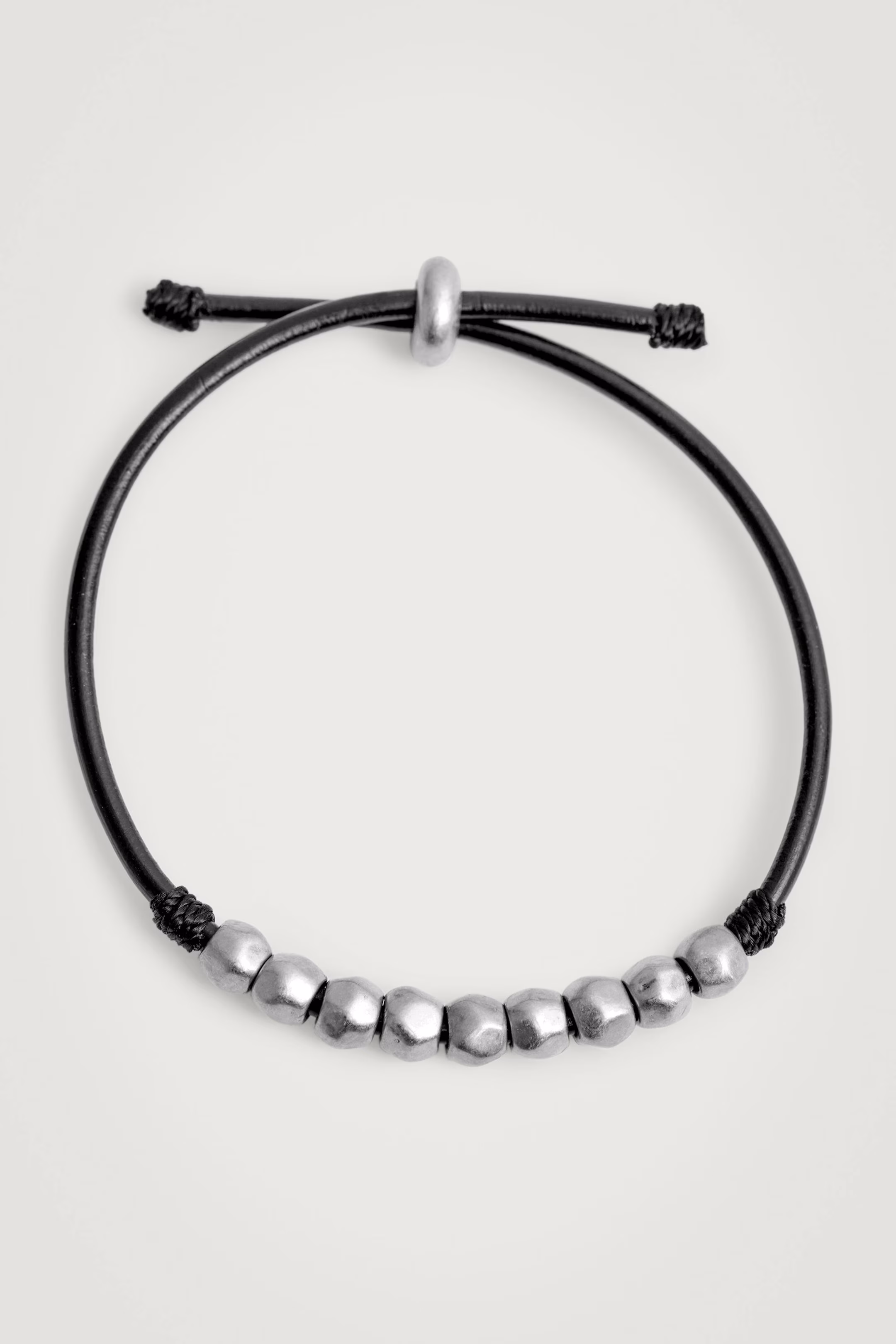 BEADED LEATHER CORD BRACELET