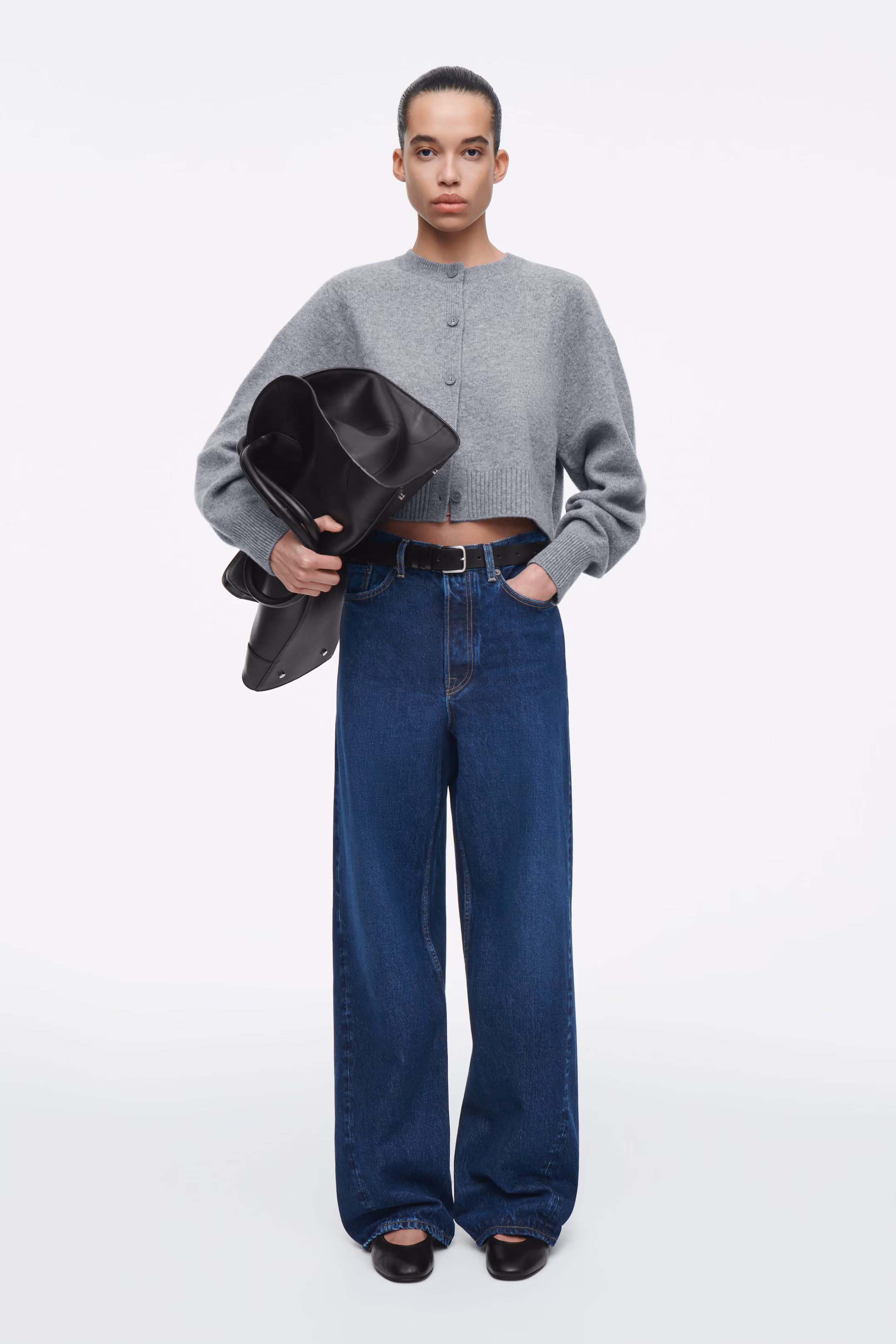 CROPPED WOOL CARDIGAN