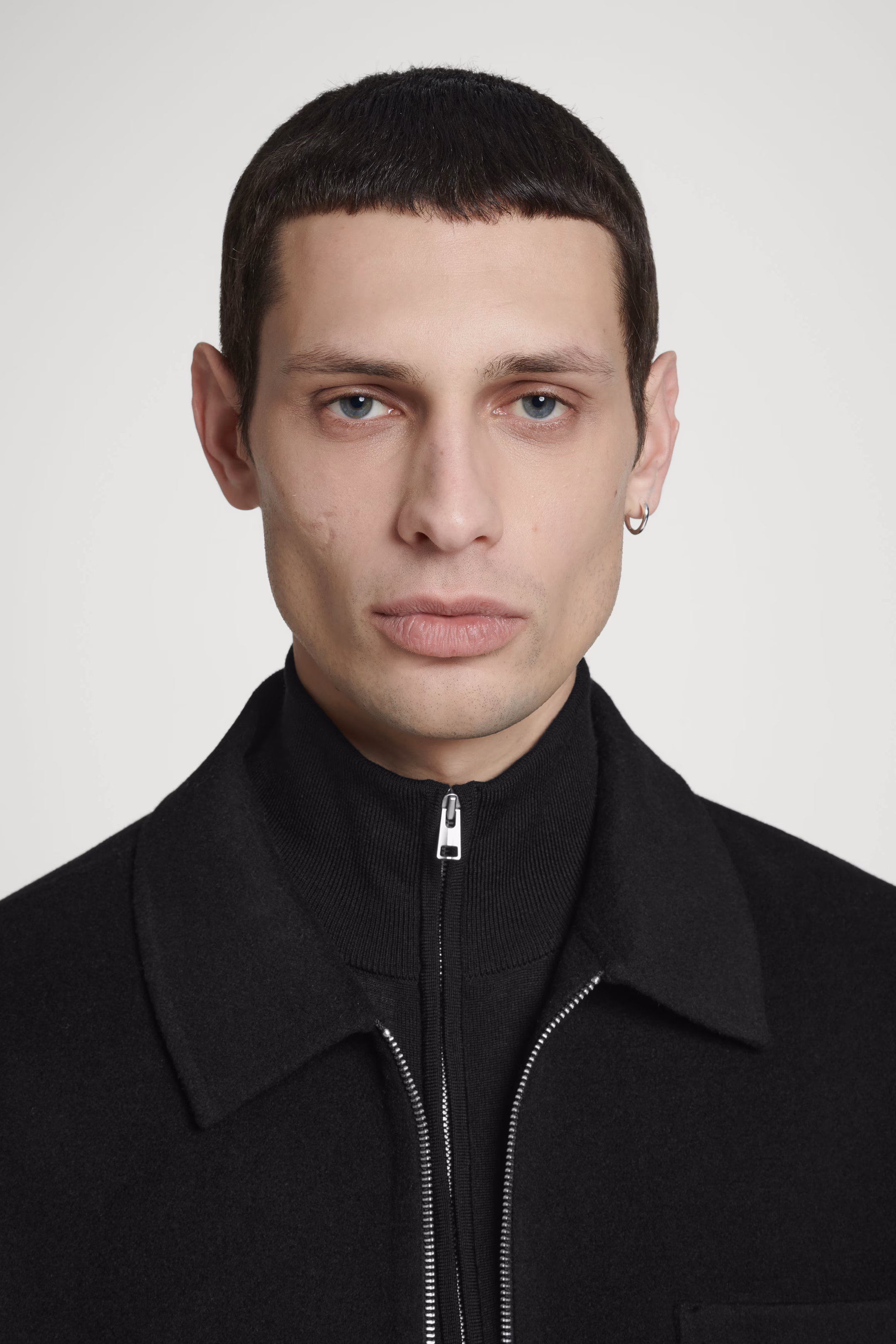 STERLING SILVER HUGGIE HOOP EARRINGS