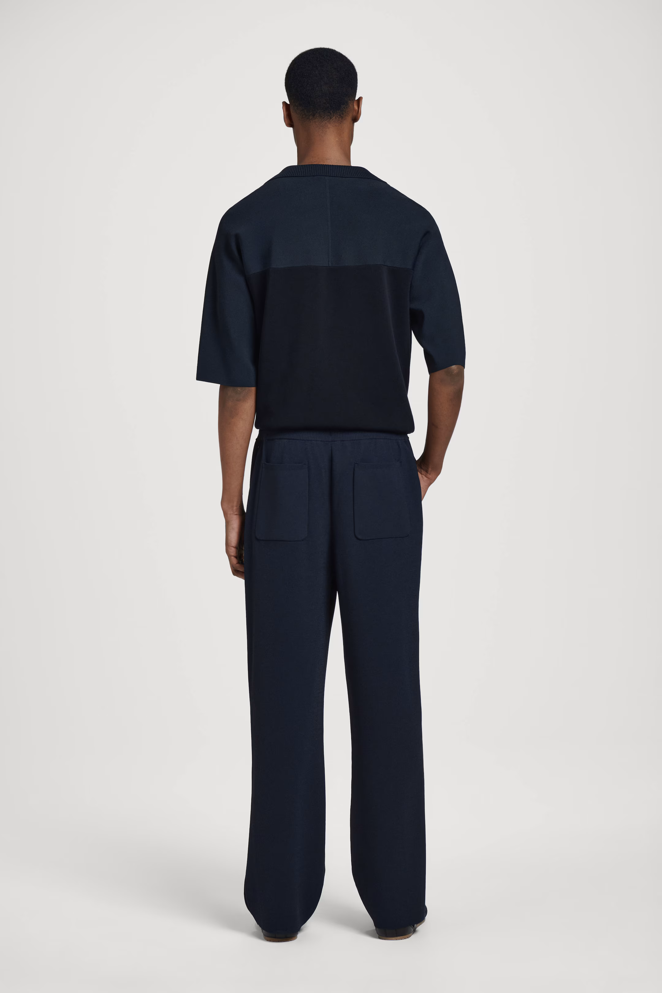 DOUBLE-FACED STRAIGHT-LEG TRACK PANTS