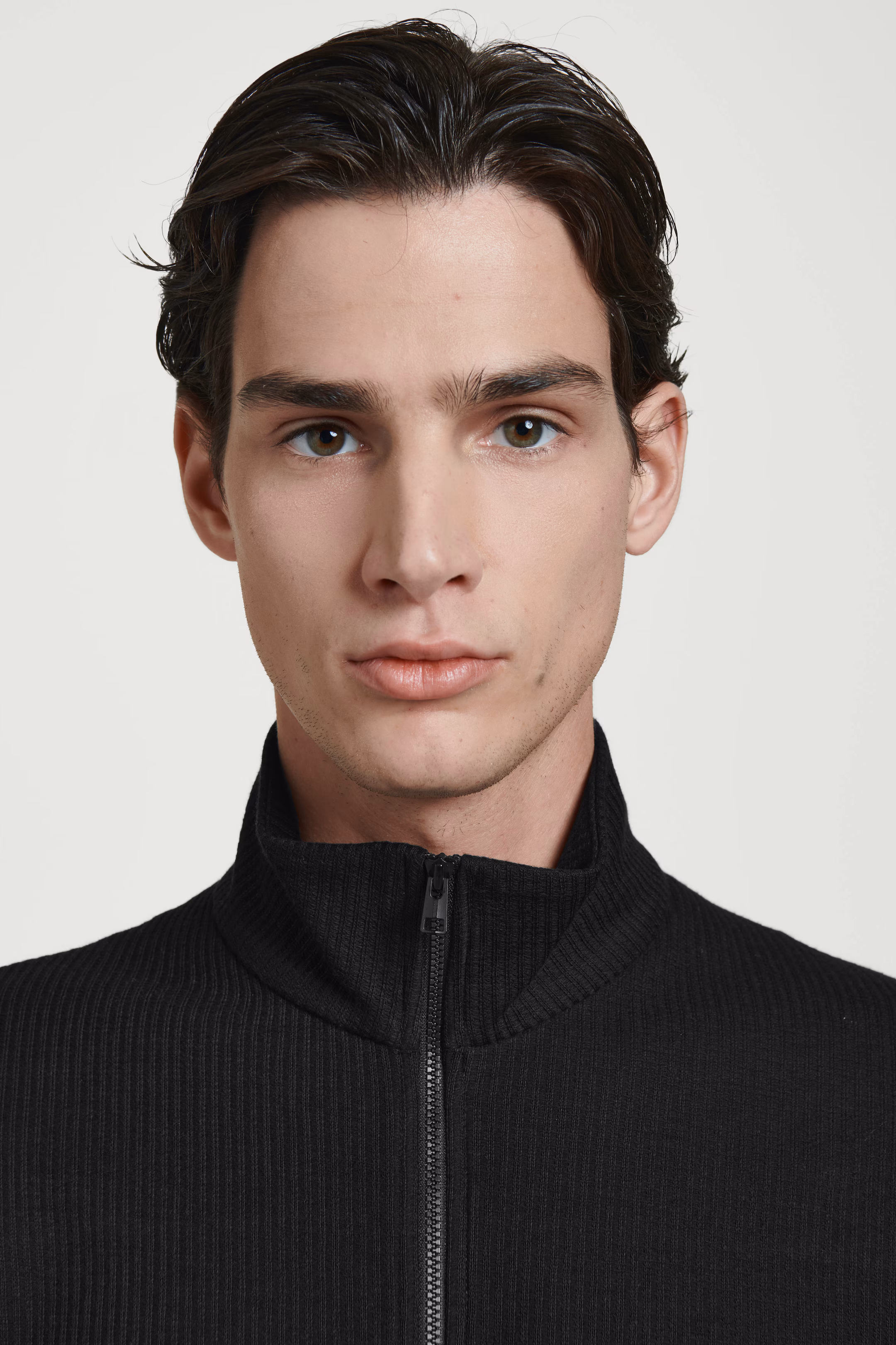 RIBBED JERSEY TRACK JACKET