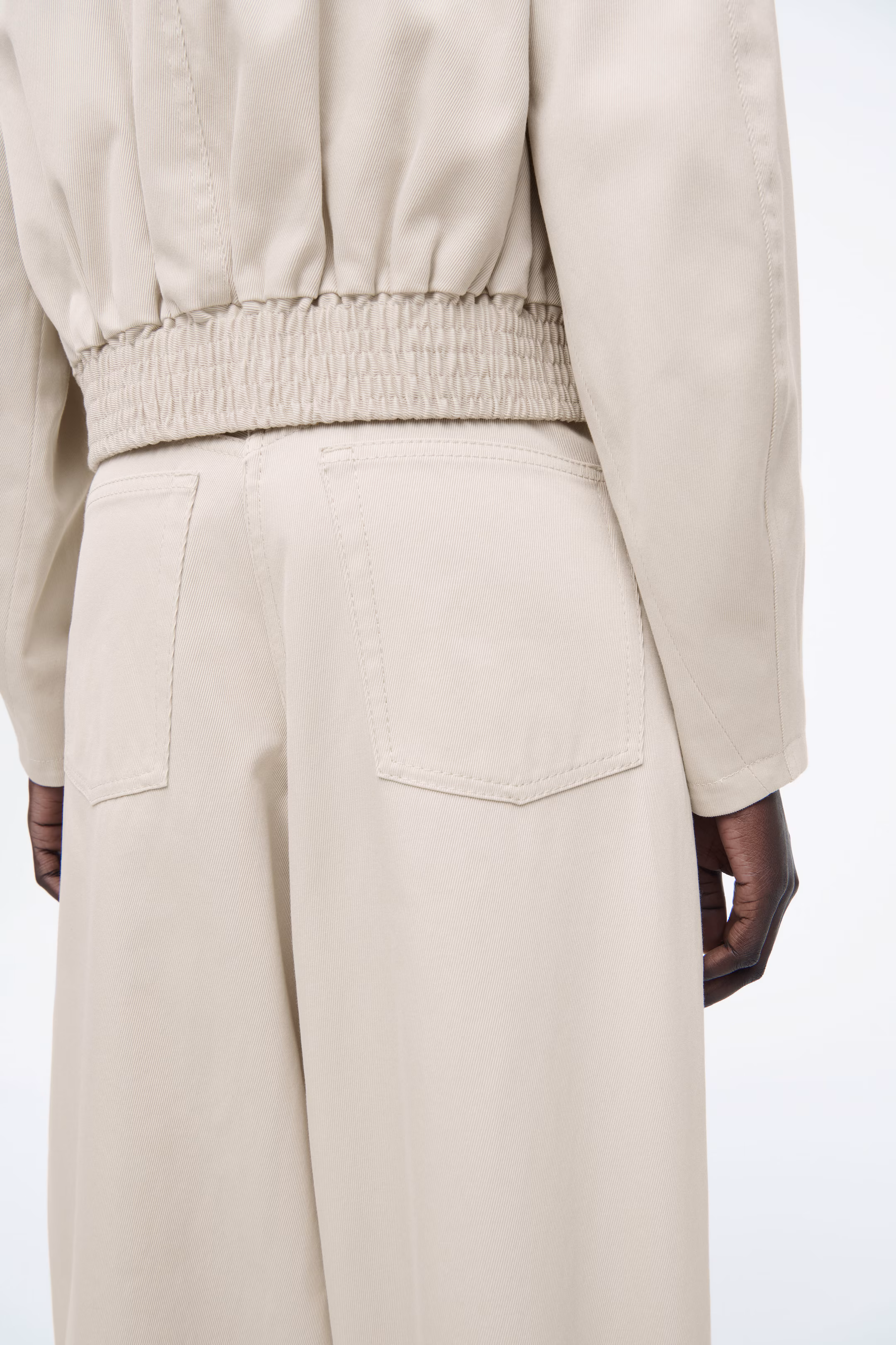 WIDE-LEG COTTON TROUSERS