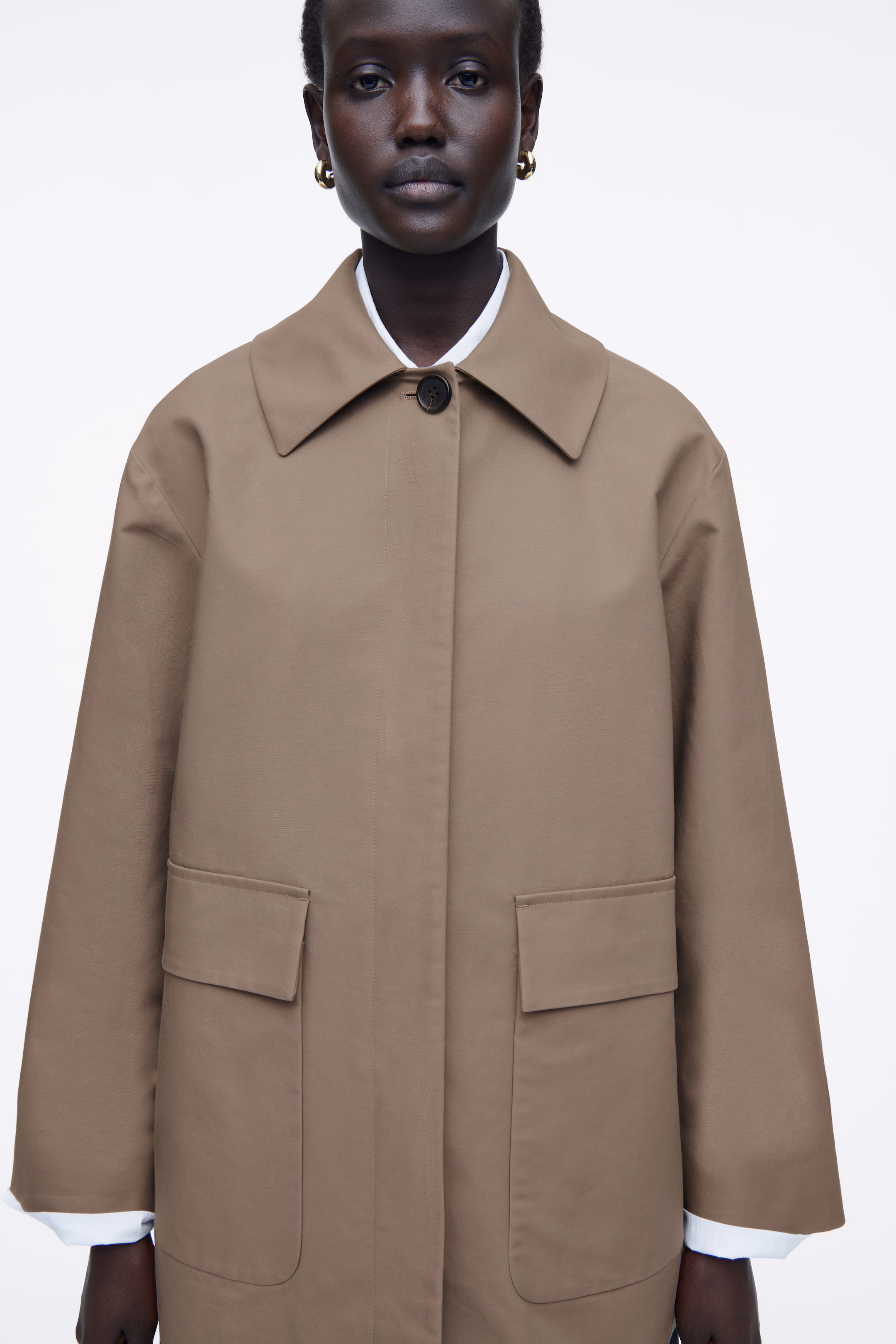 COLLARED COTTON CAR JACKET