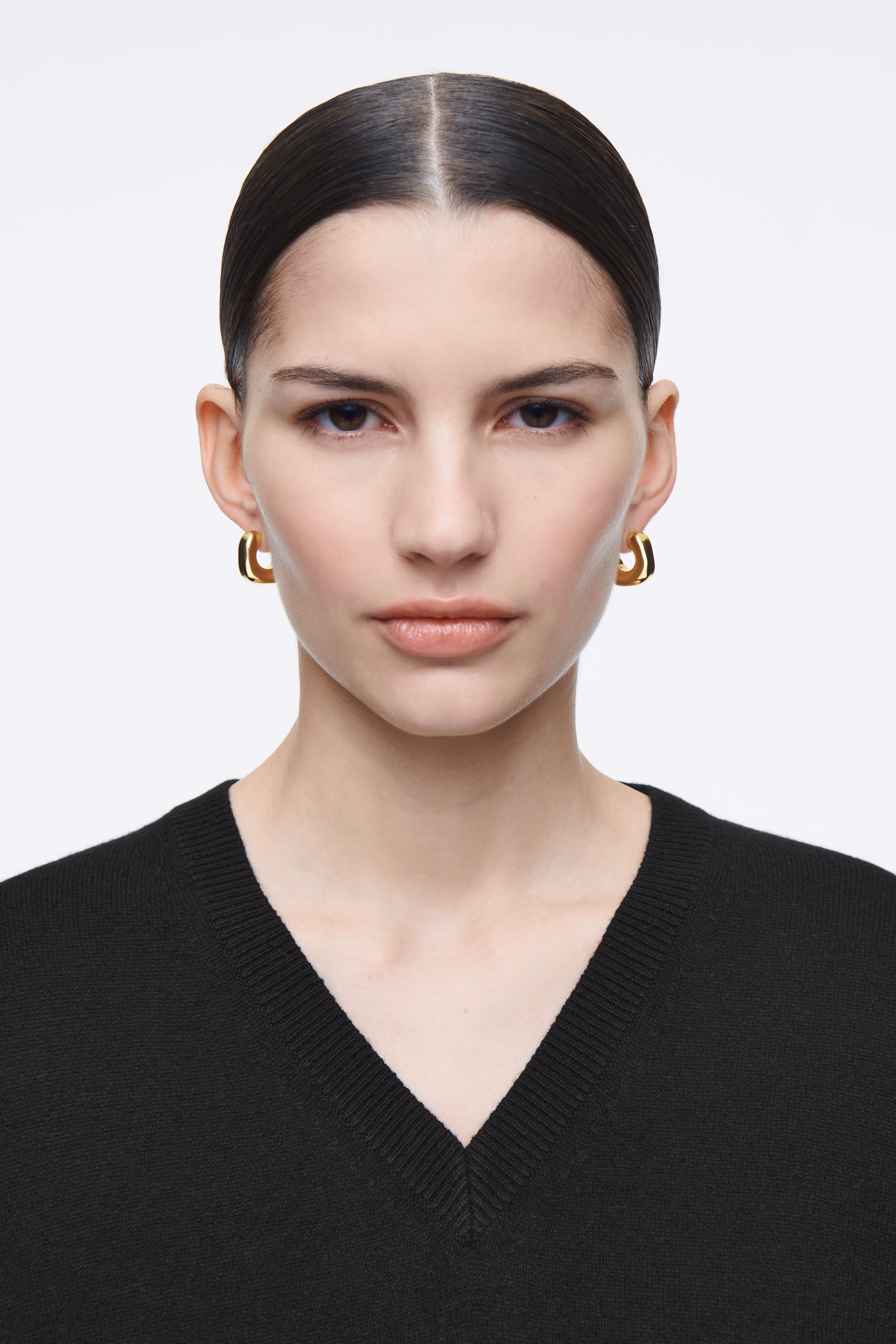 MINI CHUNKY SQUARED HOOP EARRINGS
