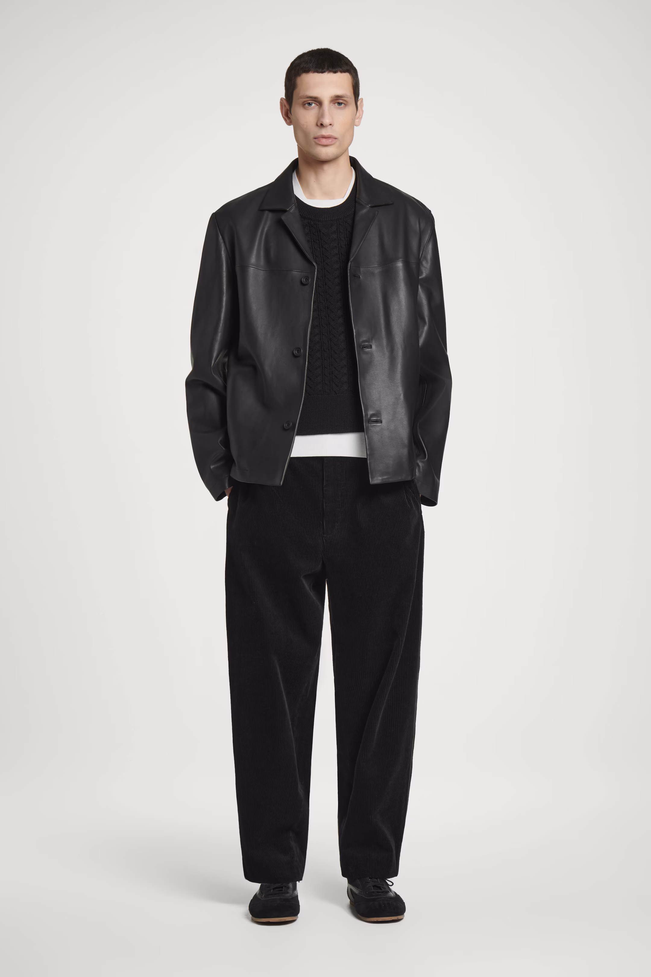 CABLE-KNIT WOOL HYBRID VEST