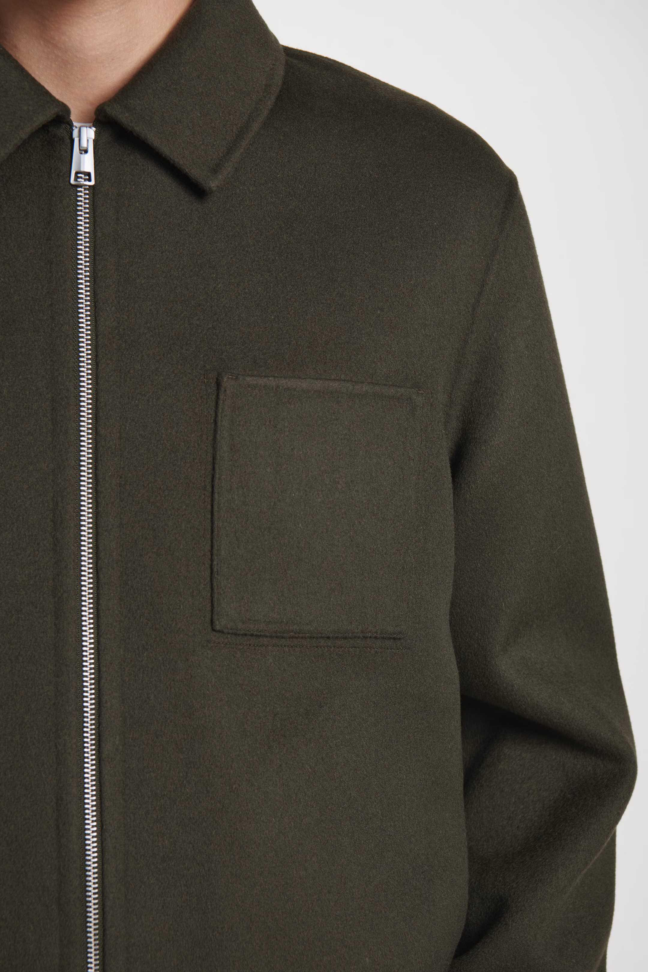 DOUBLE-FACED WOOL HARRINGTON JACKET