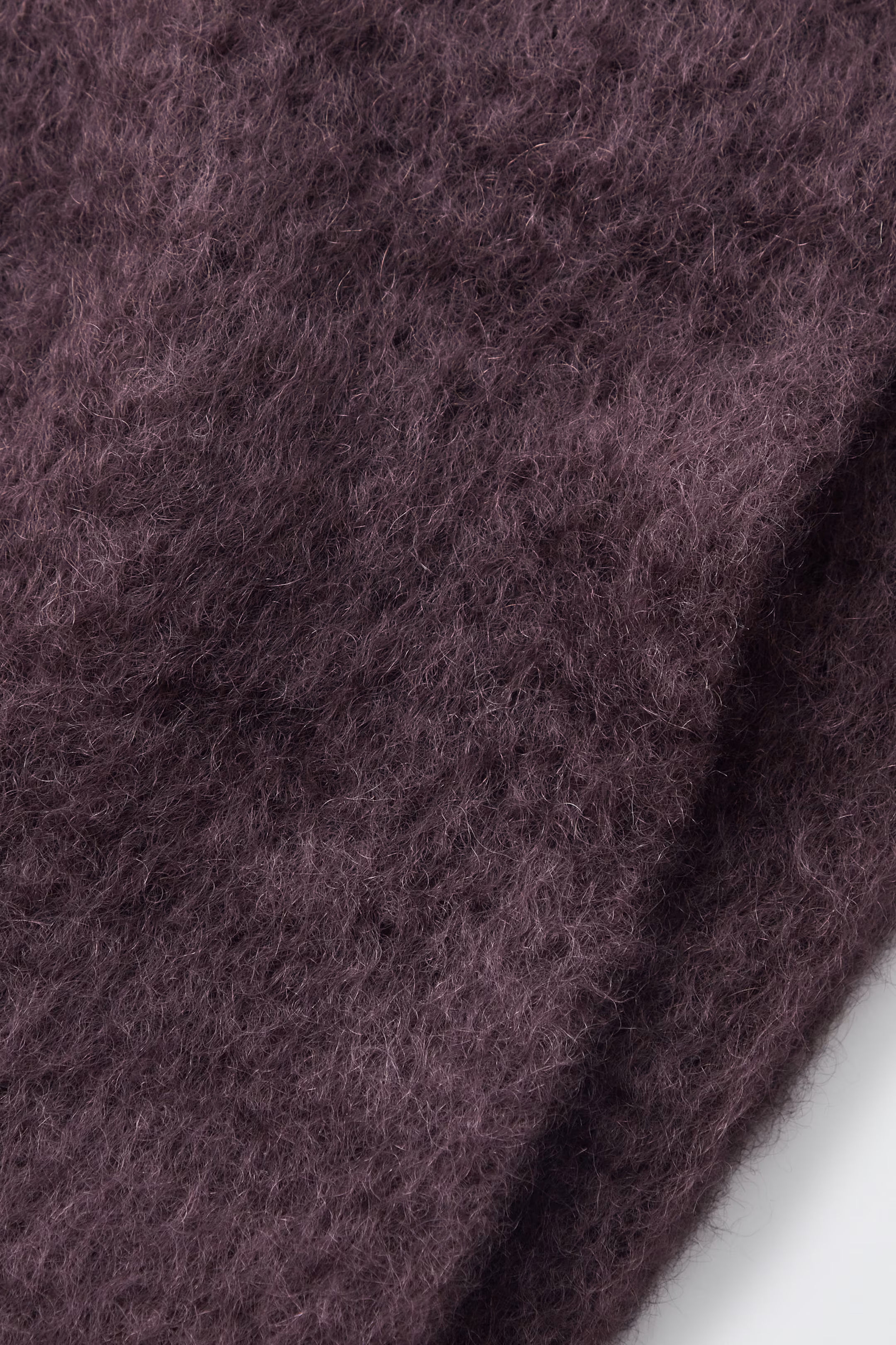 FRINGED BRUSHED-MOHAIR SCARF