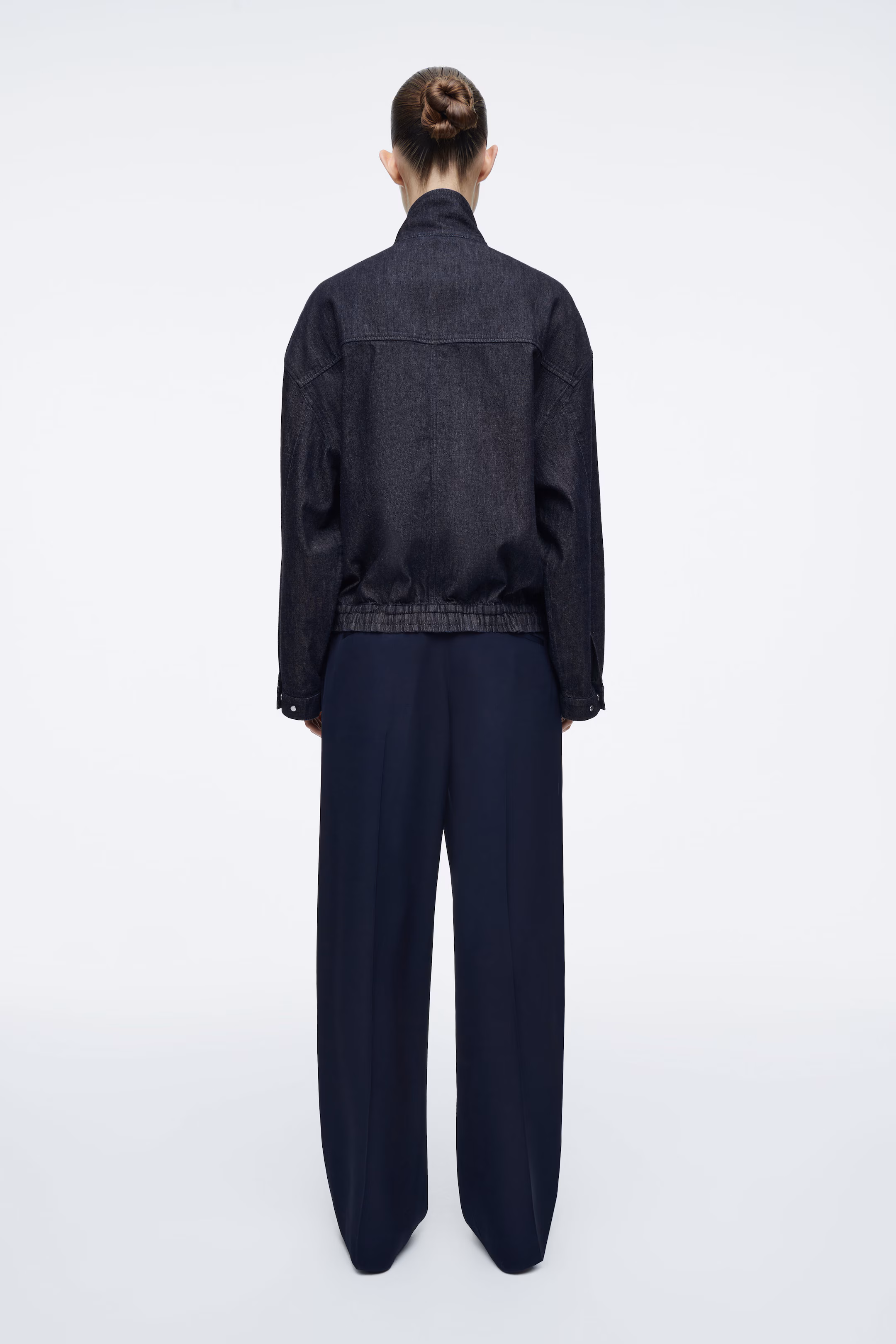 OVERSIZED DENIM BOMBER JACKET