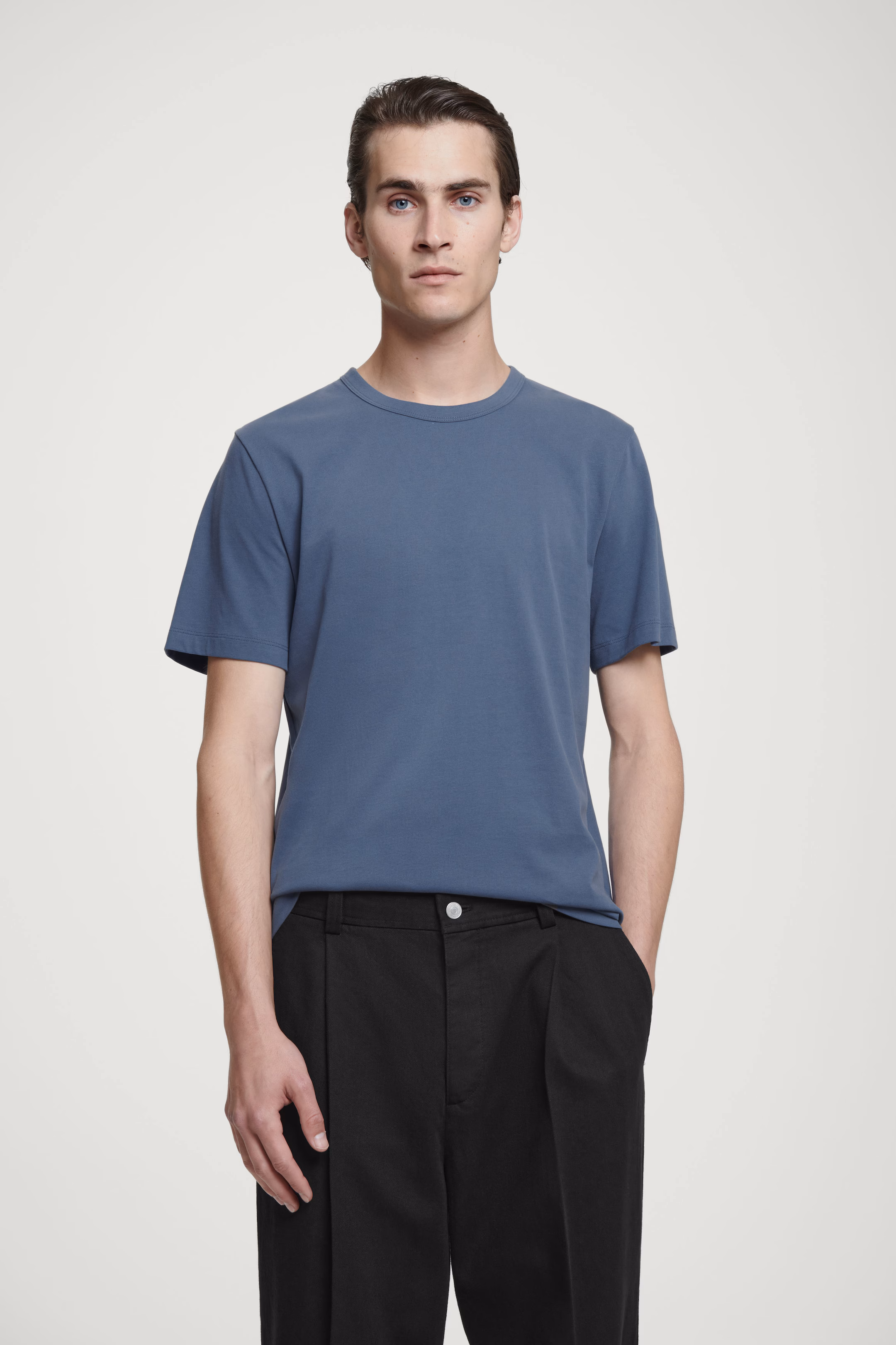 REGULAR LIGHTWEIGHT BRUSHED-COTTON T-SHIRT
