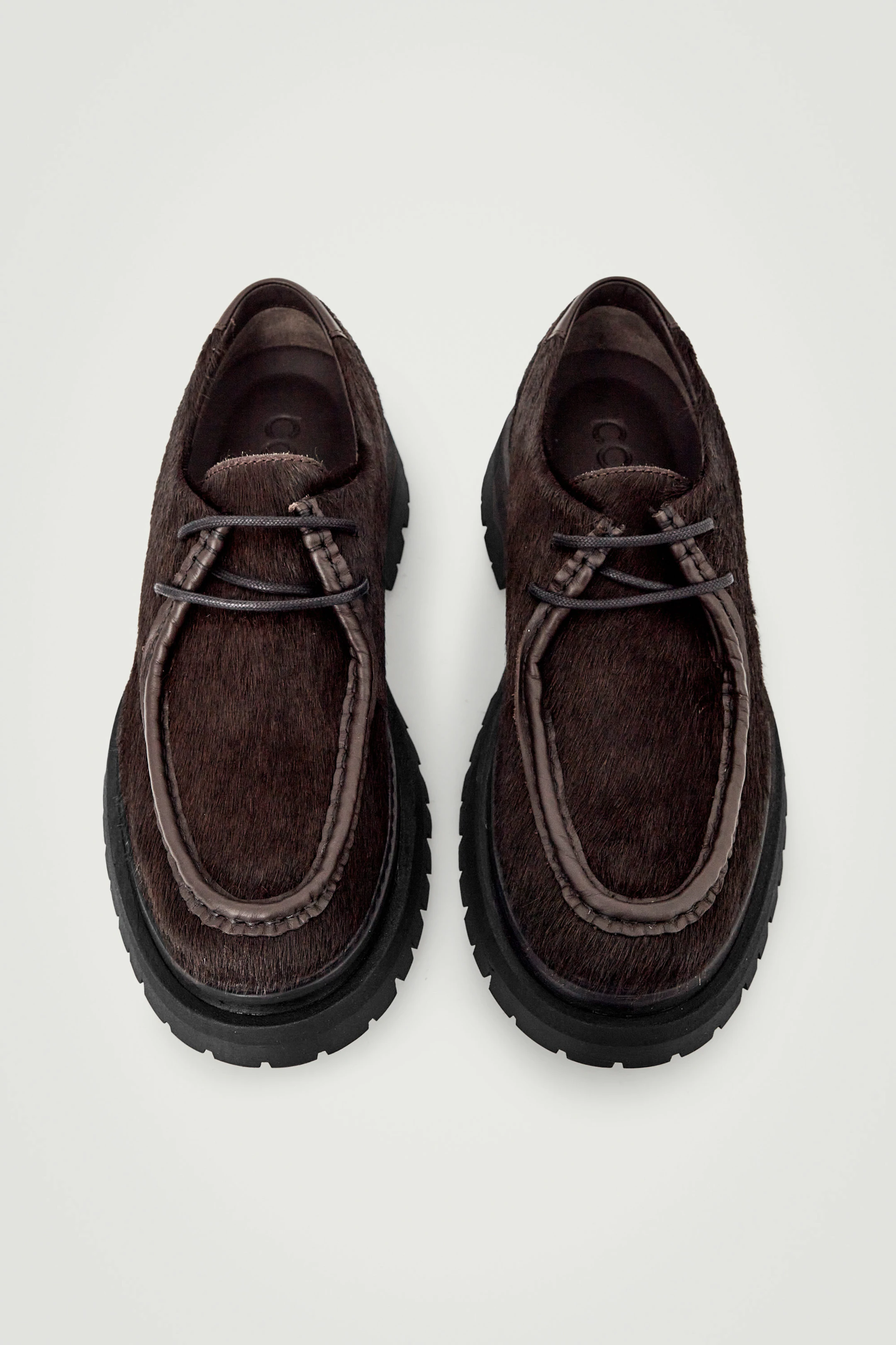 CHUNKY PONY-HAIR DERBY SHOES