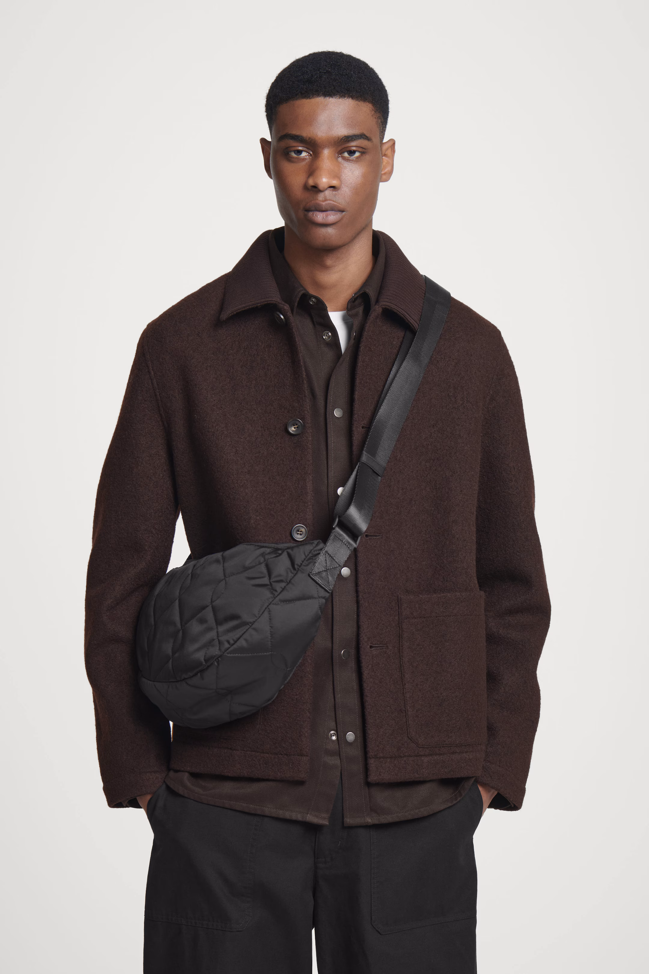 QUILTED CROSSBODY BAG - NYLON