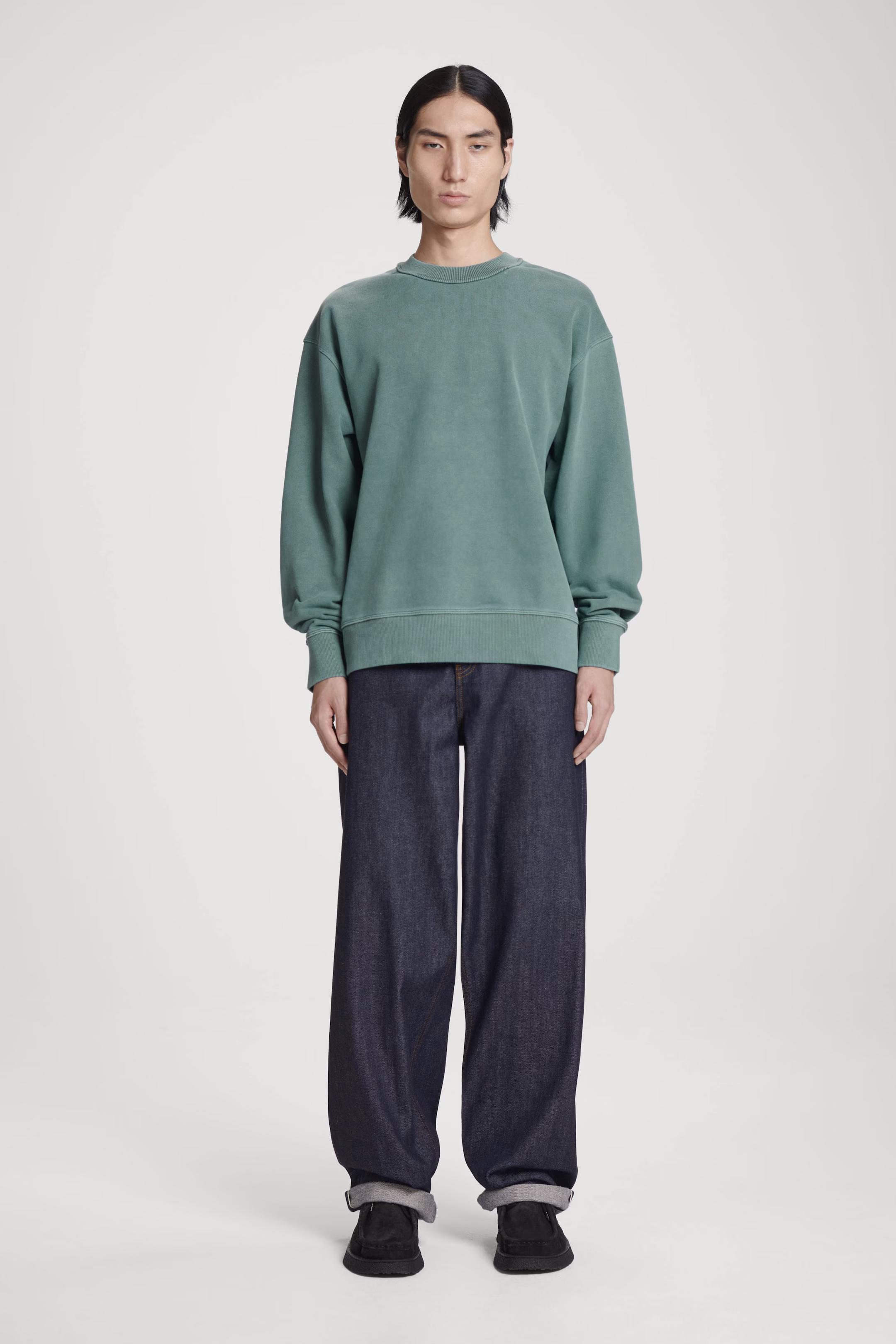 RELAXED WASHED-COTTON SWEATSHIRT