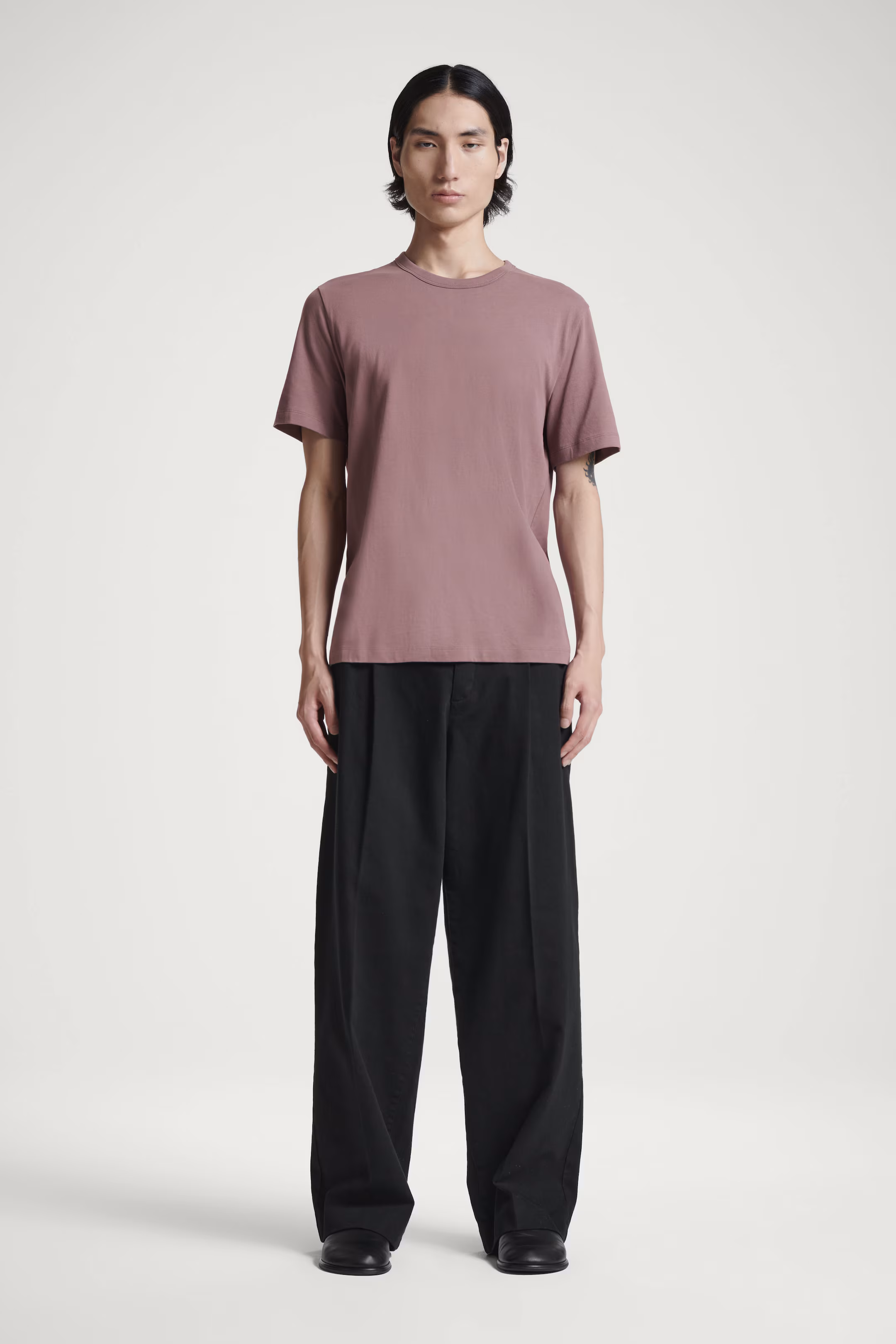 REGULAR LIGHTWEIGHT BRUSHED-COTTON T-SHIRT