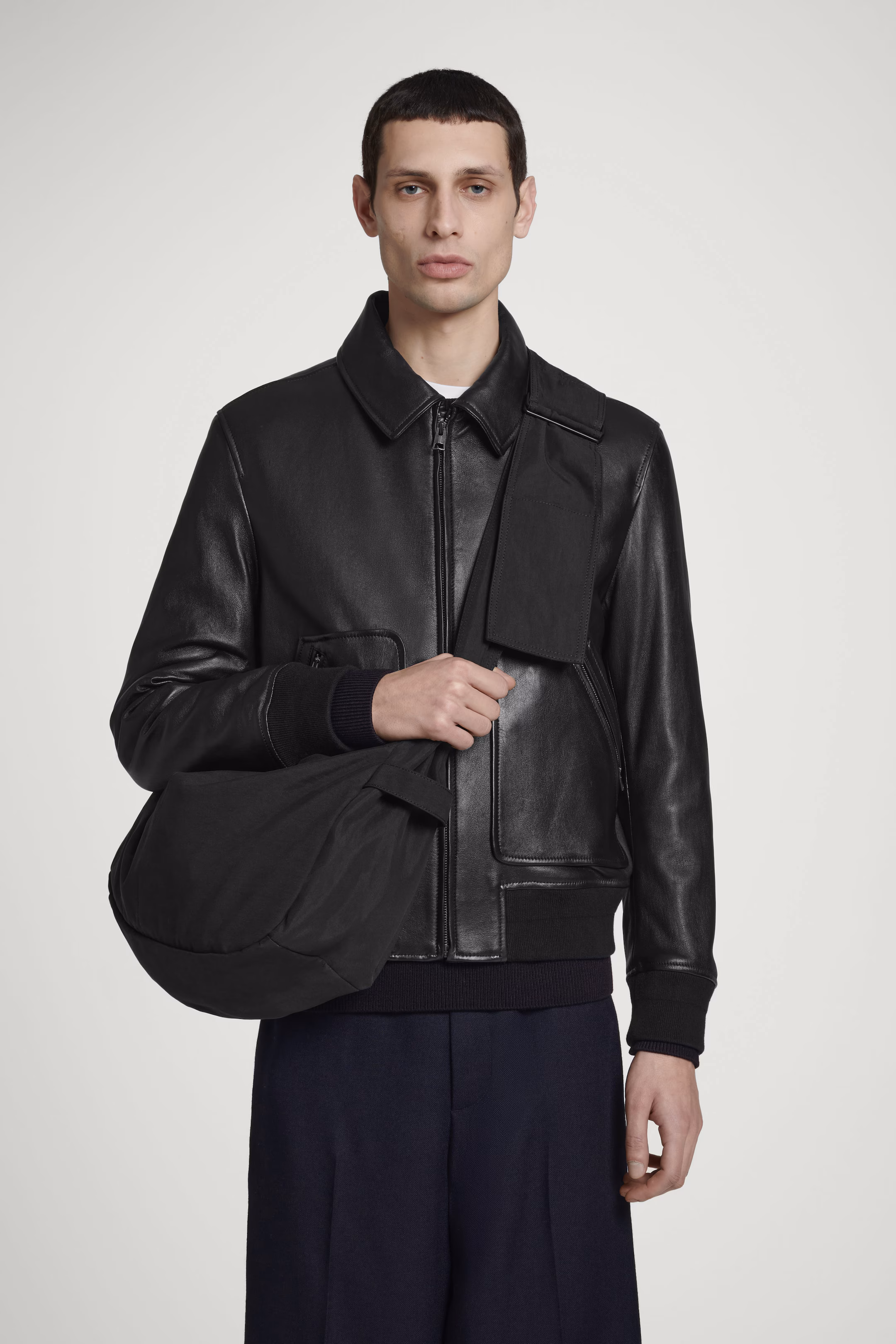 SLOUCHY WATER-REPELLENT CROSSBODY BAG - NYLON