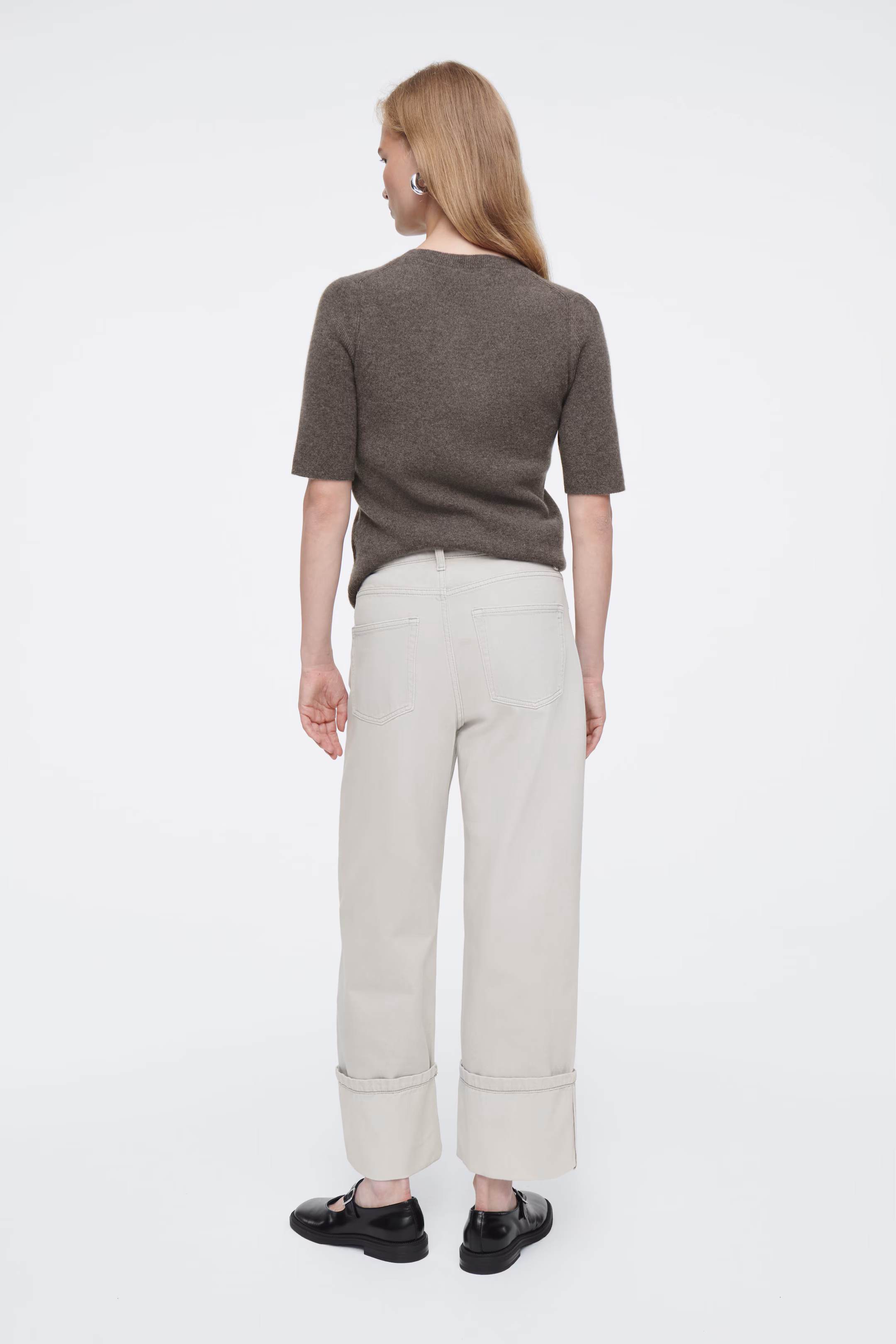 FACADE TURN-UP STRAIGHT-LEG JEANS