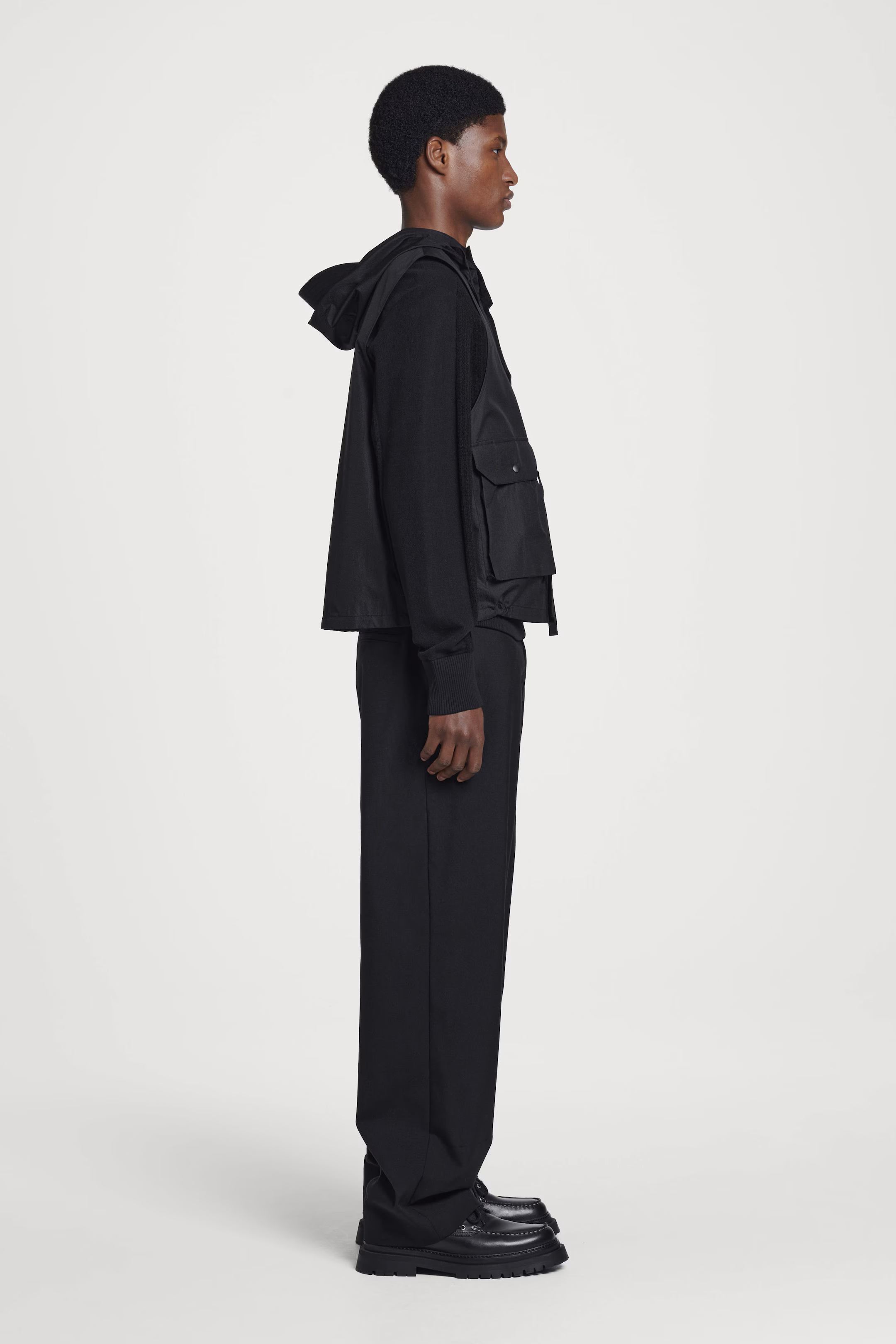 TECHNICAL NYLON HOODED GILET