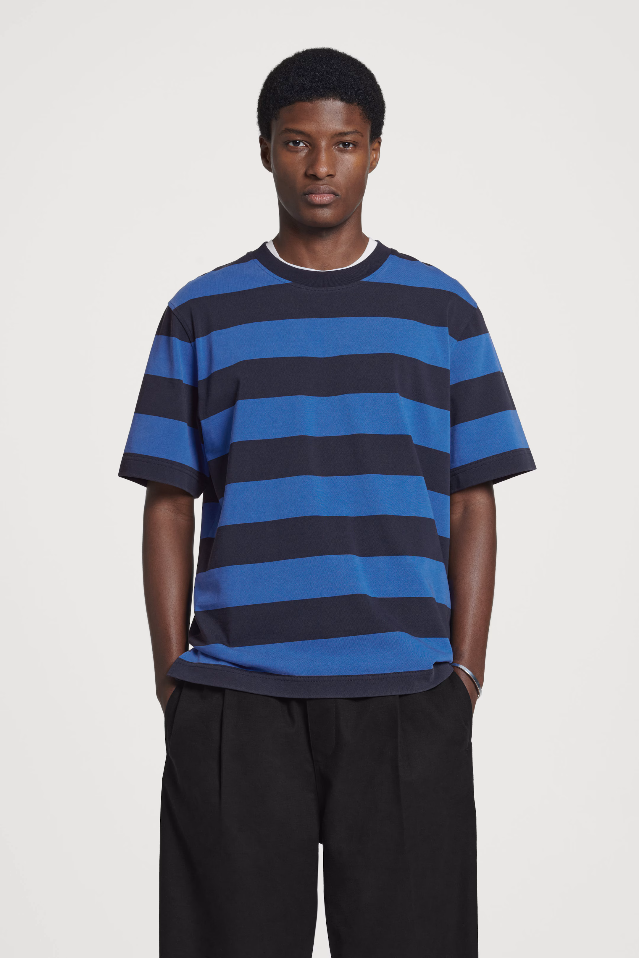 RELAXED STRIPED COTTON T-SHIRT