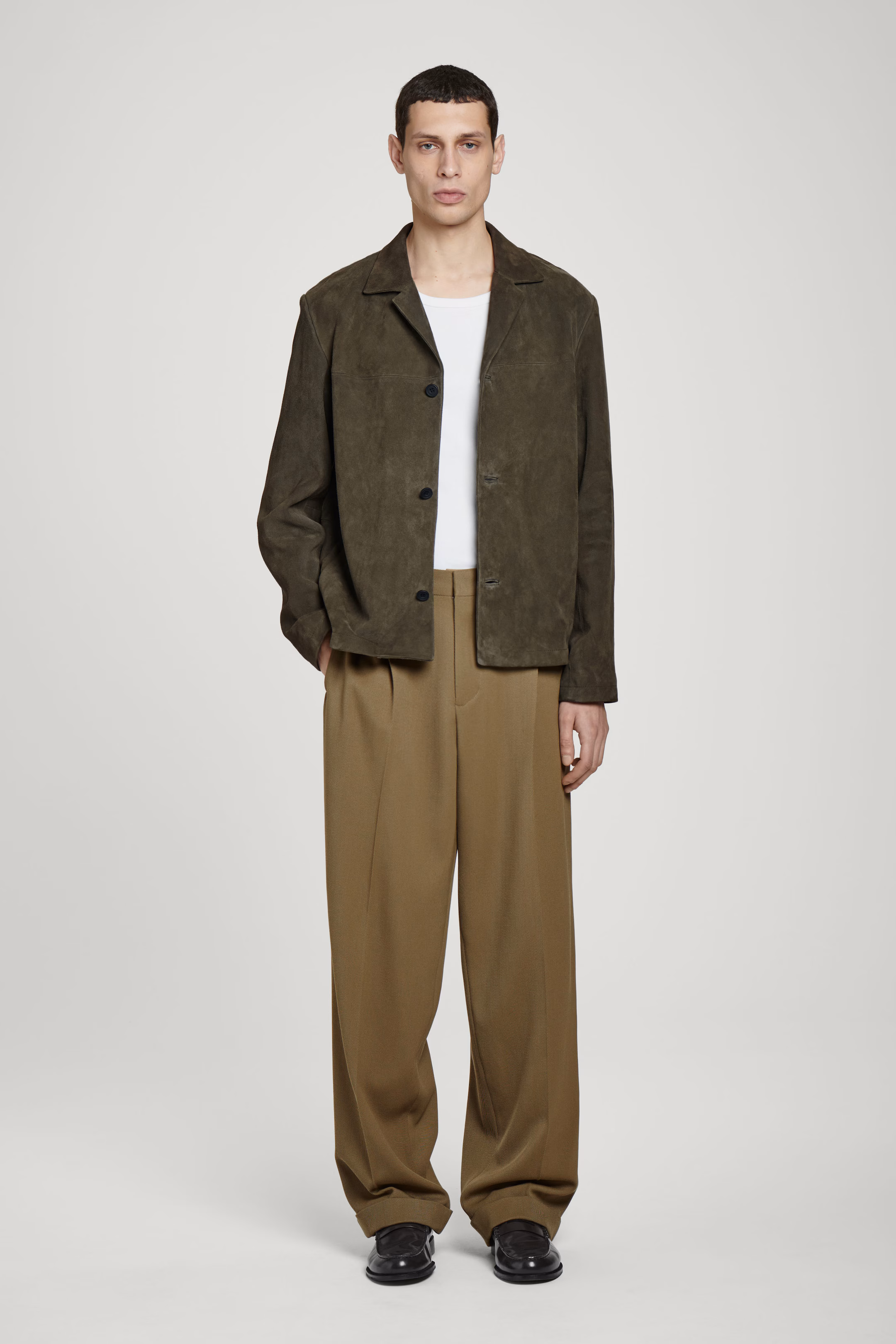 SINGLE-BREASTED SUEDE JACKET