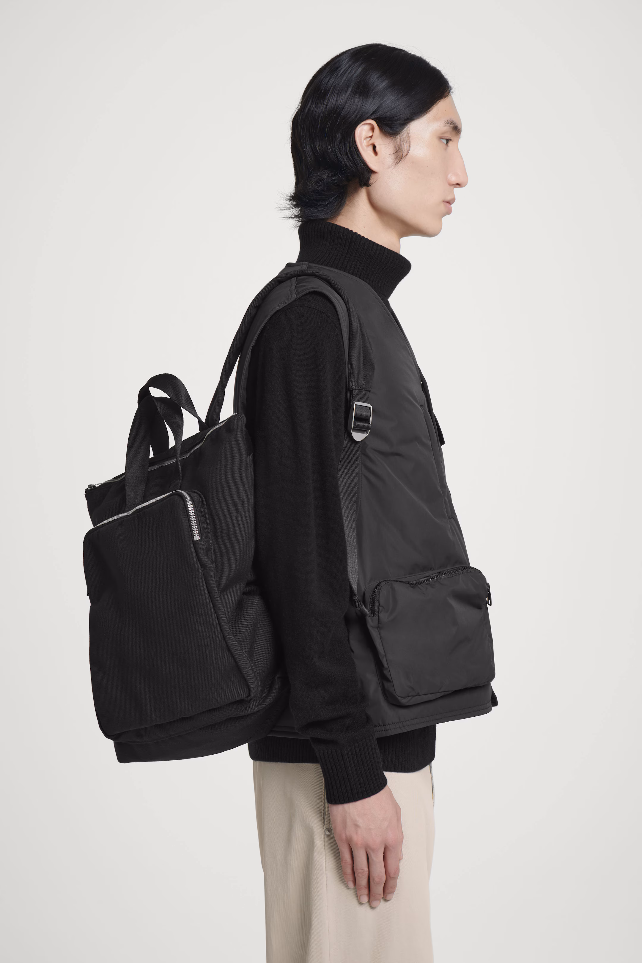 WATER-REPELLENT TOTE BAG BACKPACK - CANVAS