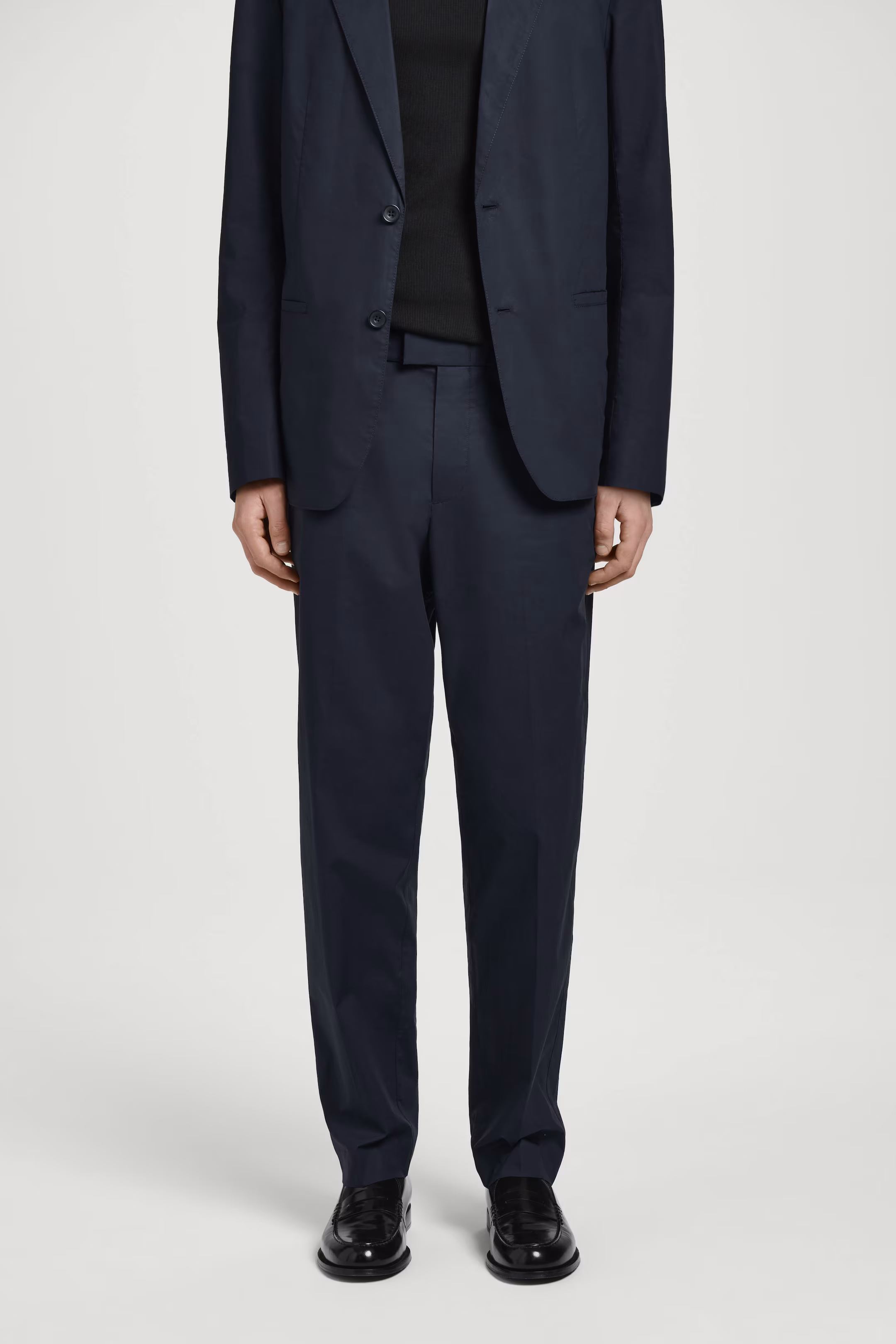 COTTON STRAIGHT-LEG TROUSERS