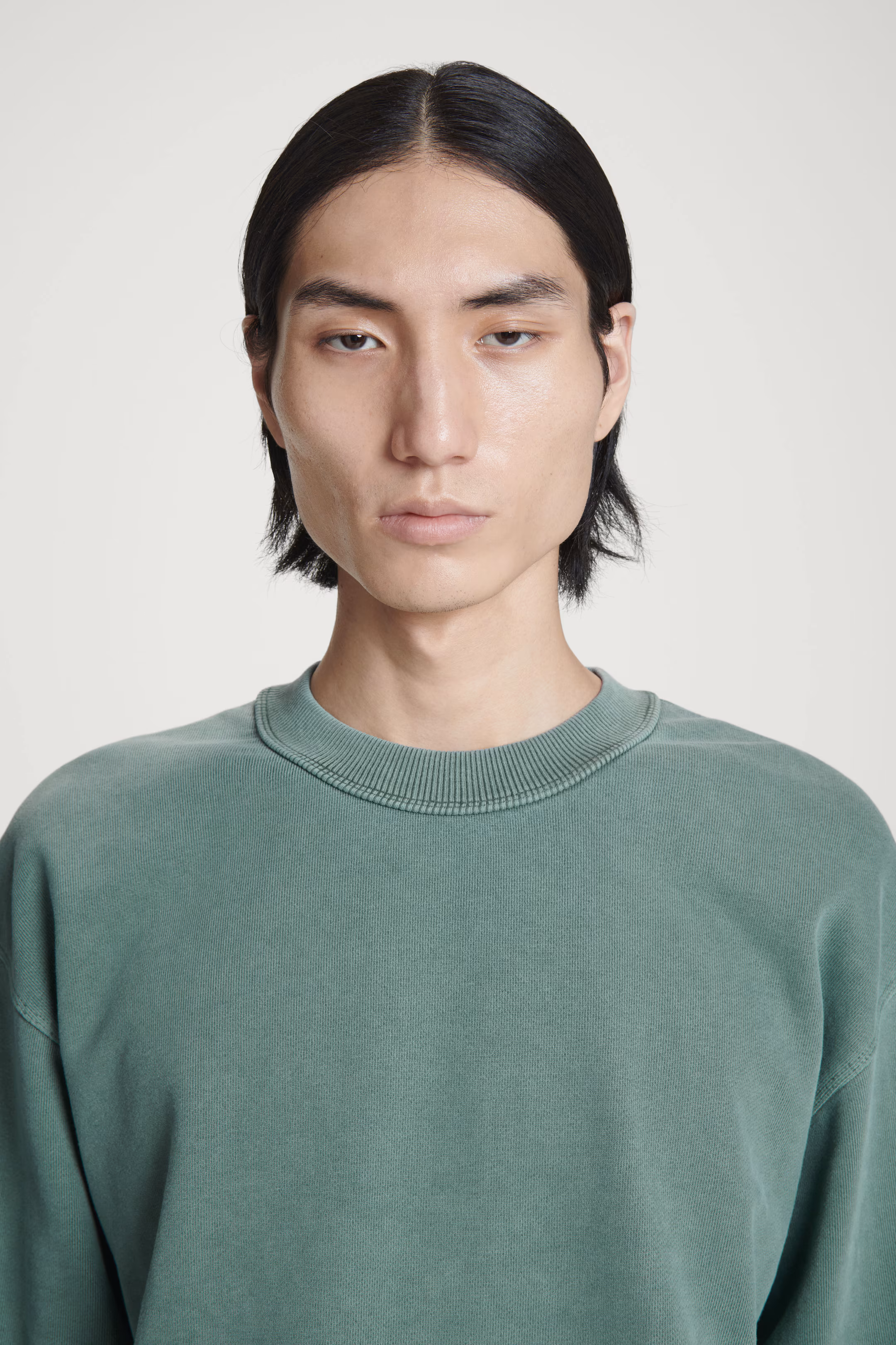 RELAXED WASHED-COTTON SWEATSHIRT