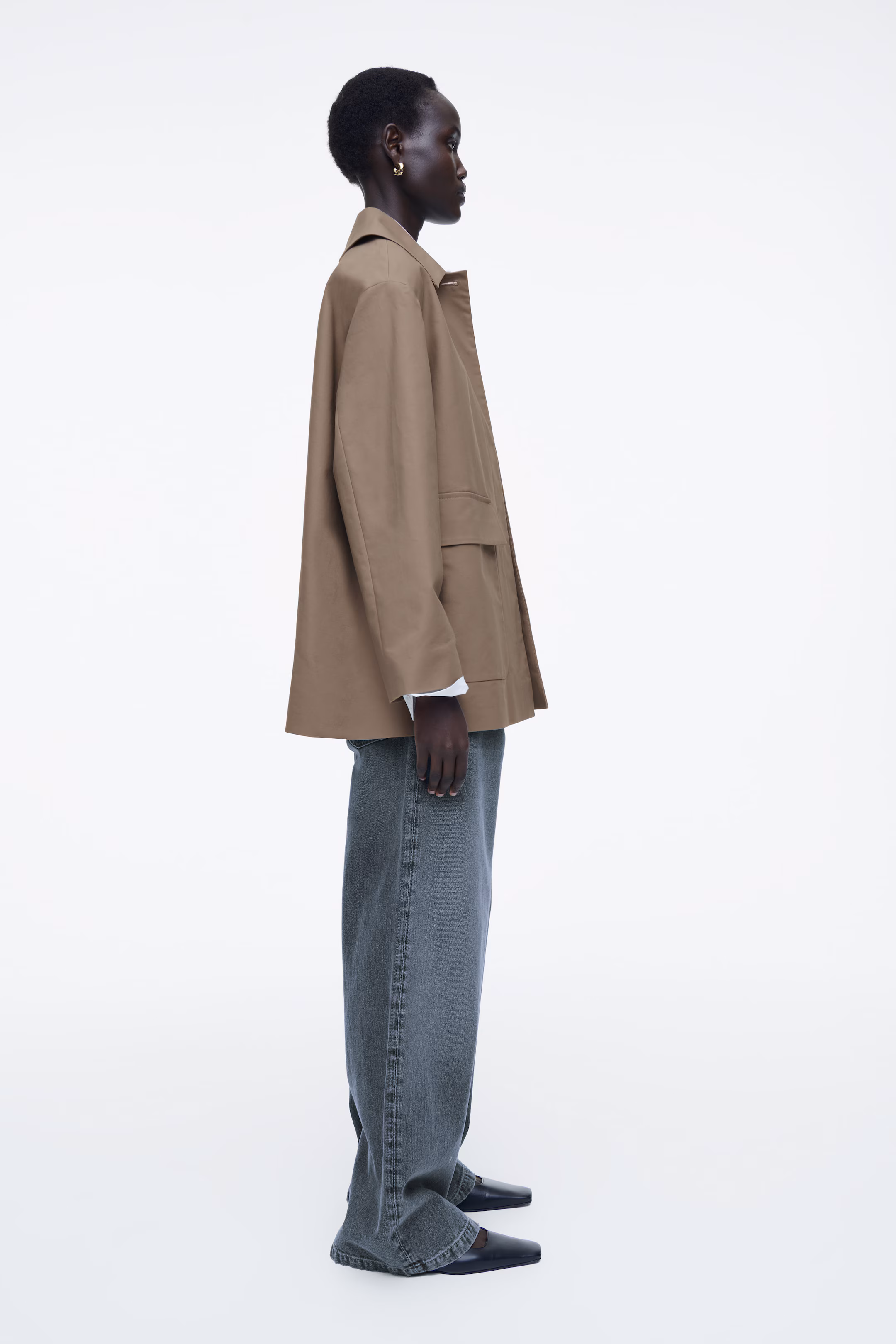 COLLARED COTTON CAR JACKET