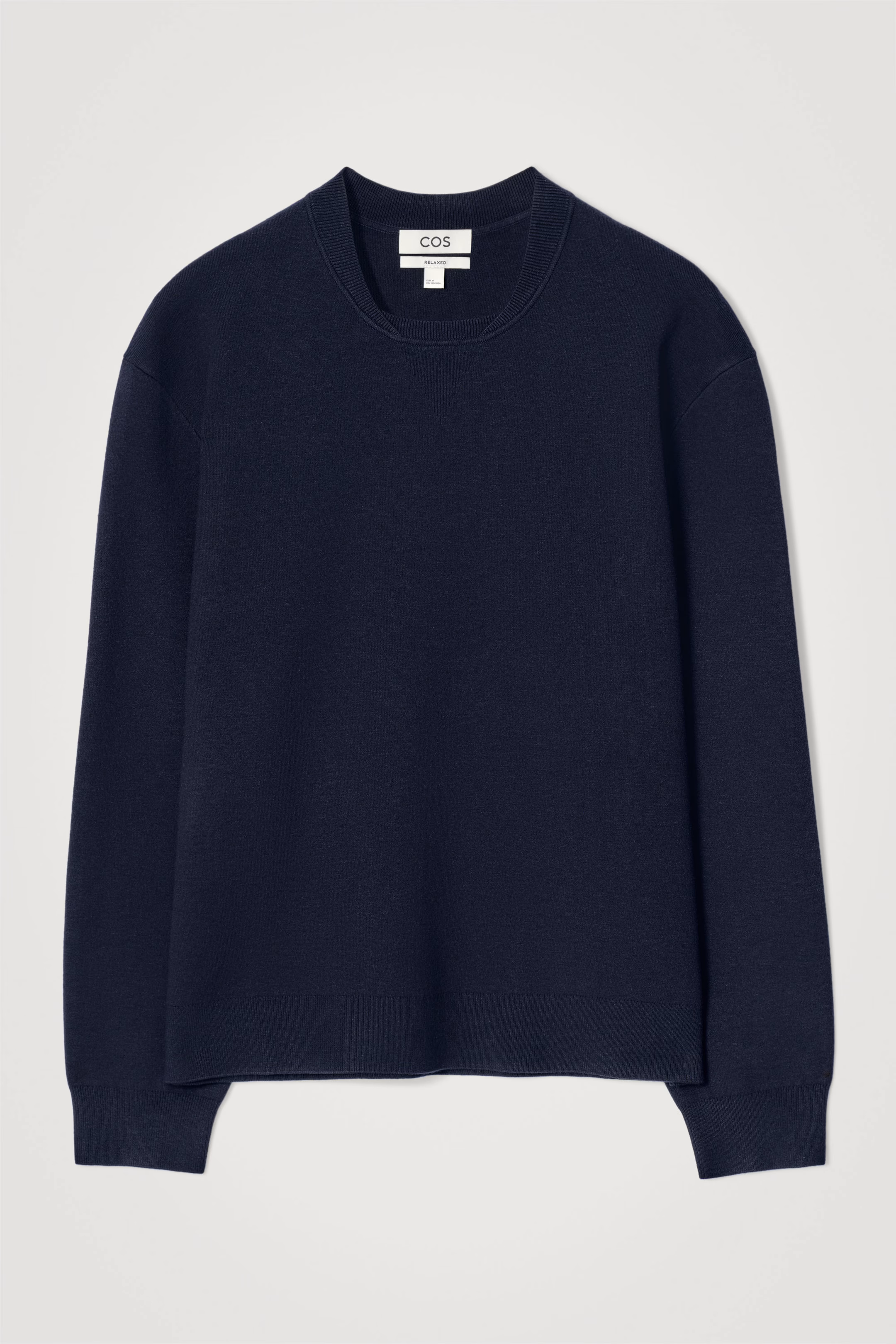DOUBLE-FACED BOMBER-NECK KNITTED JUMPER