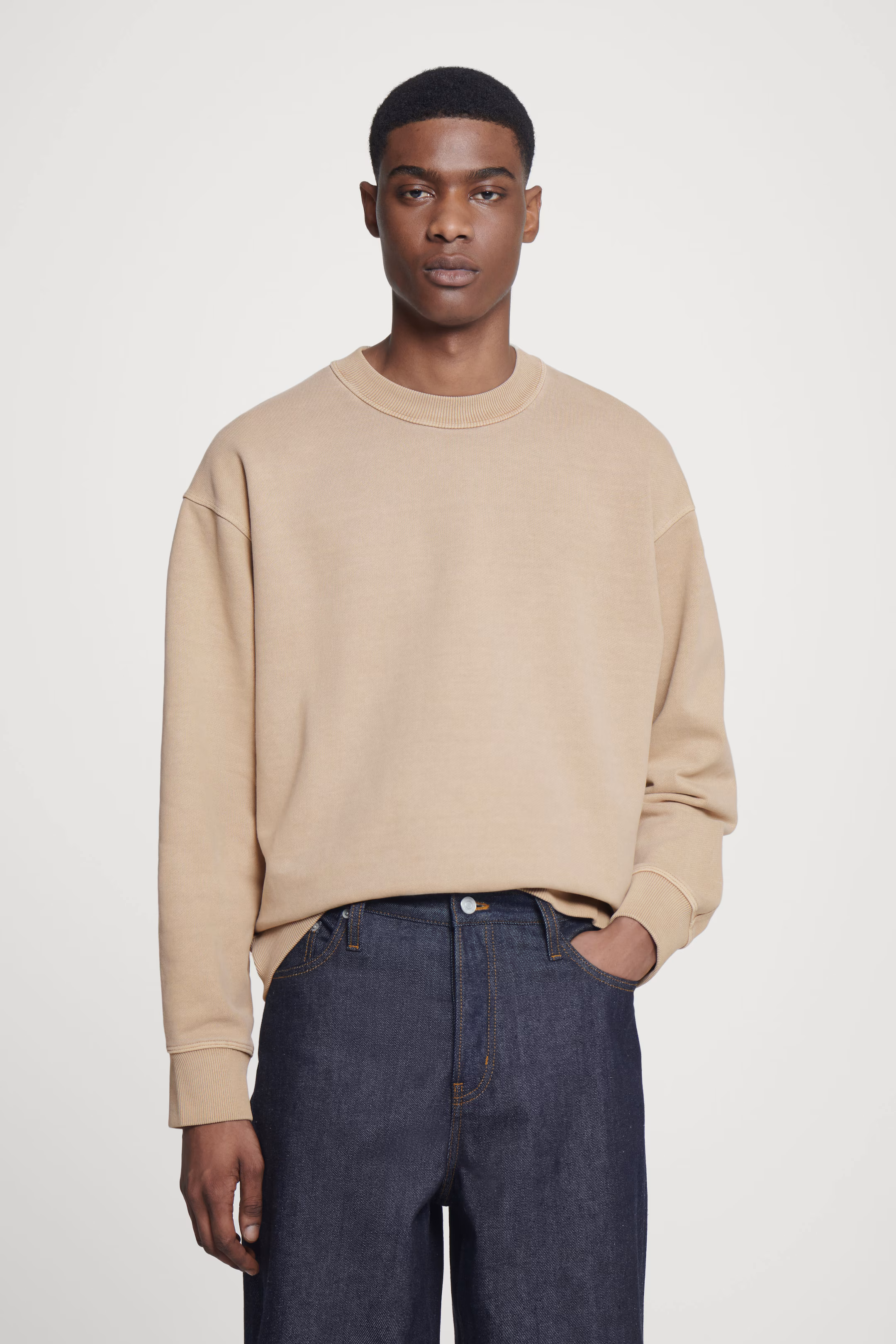 RELAXED WASHED-COTTON SWEATSHIRT