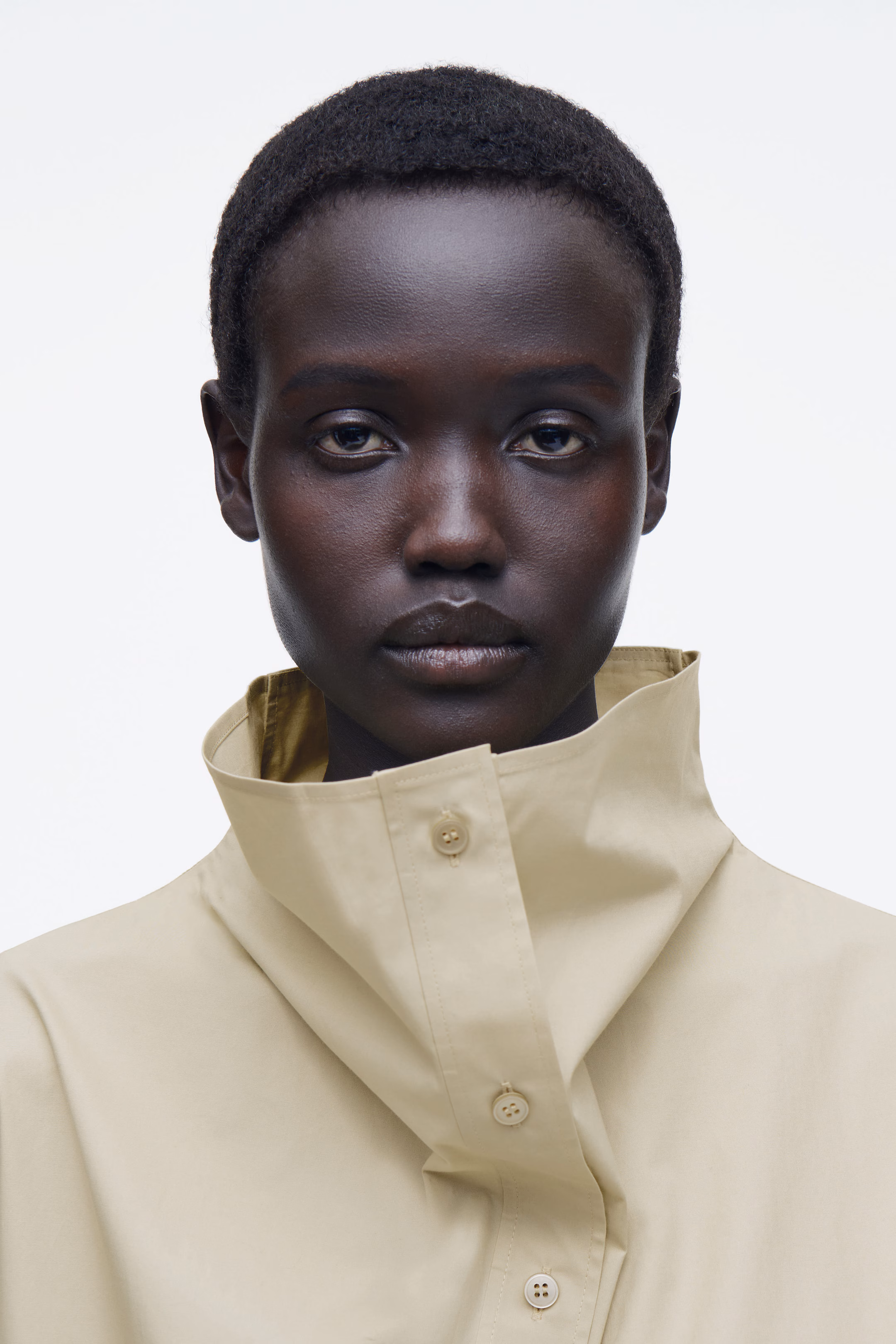 RELAXED FUNNEL-NECK SHIRT