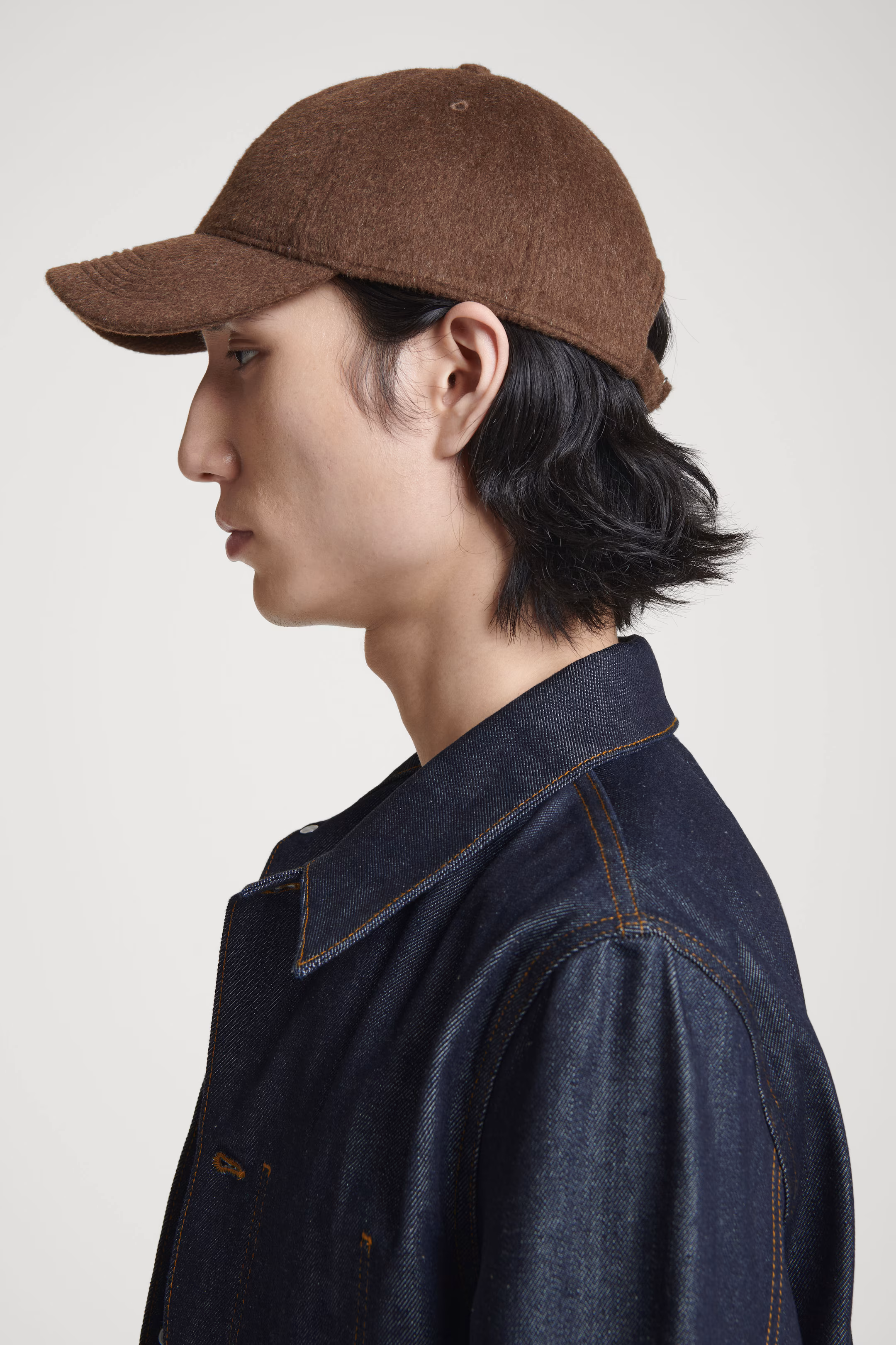 WOOL-BLEND BASEBALL CAP
