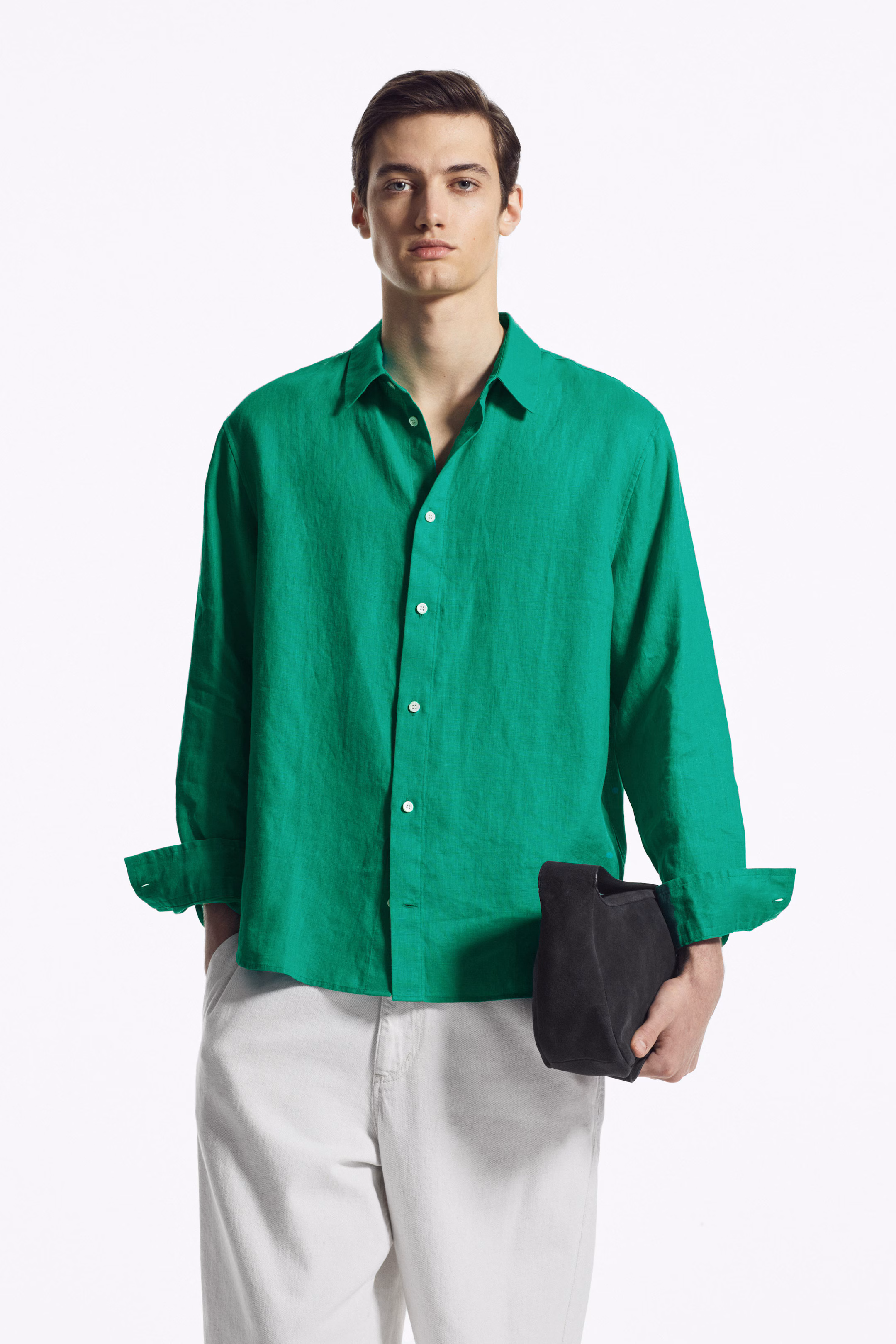 RELAXED LINEN LONG-SLEEVED SHIRT