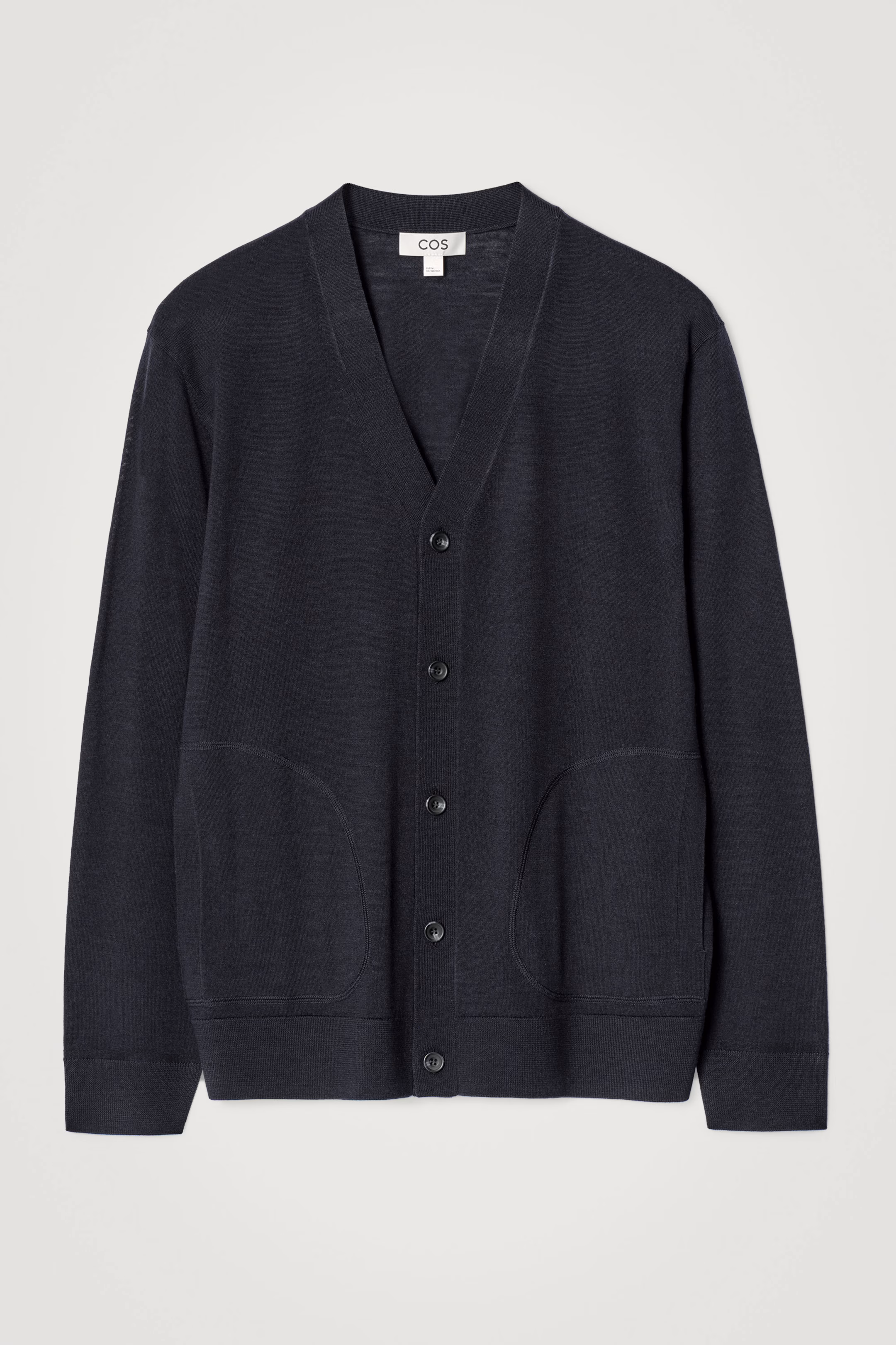 MERINO WOOL V-NECK CARDIGAN