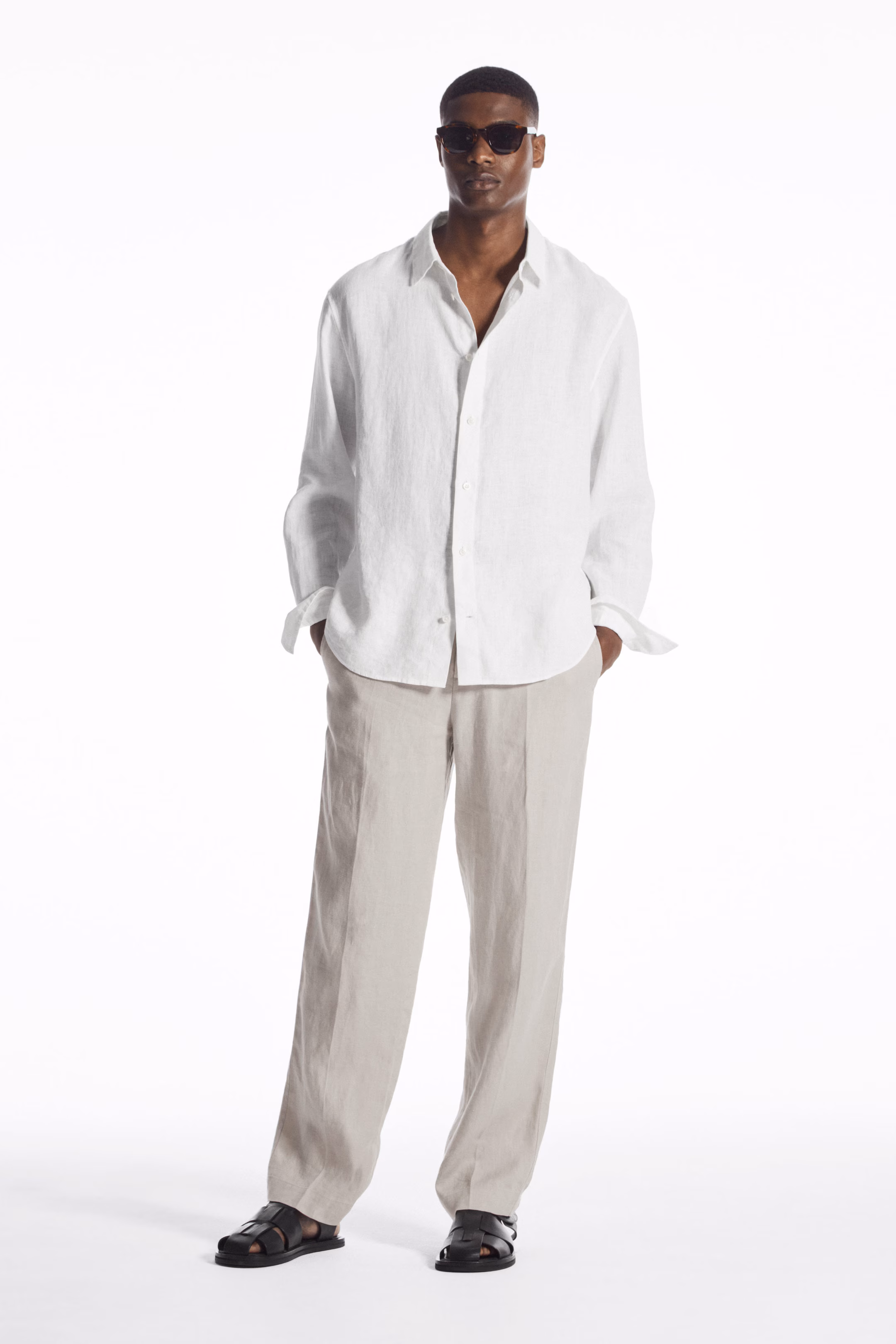 RELAXED LINEN LONG-SLEEVED SHIRT