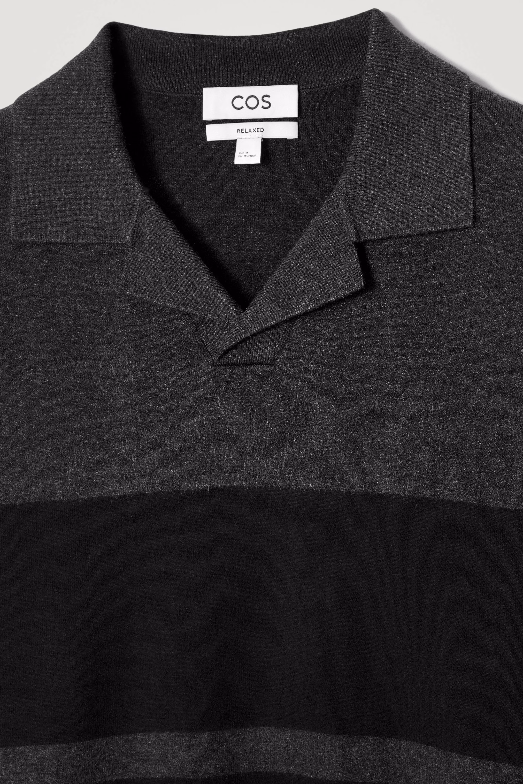 STRIPED DOUBLE-FACED KNITTED POLO SHIRT