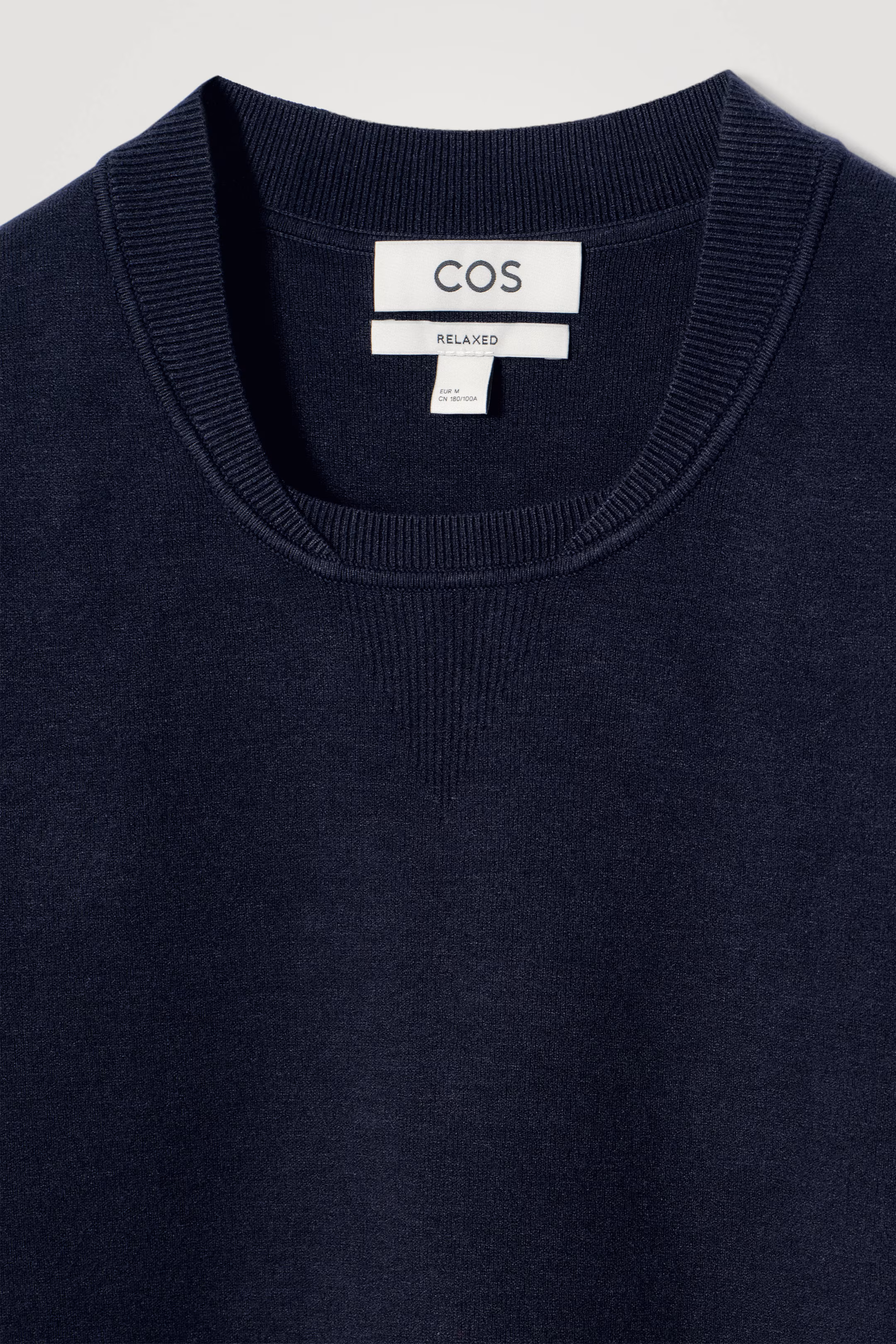 DOUBLE-FACED BOMBER-NECK KNITTED JUMPER