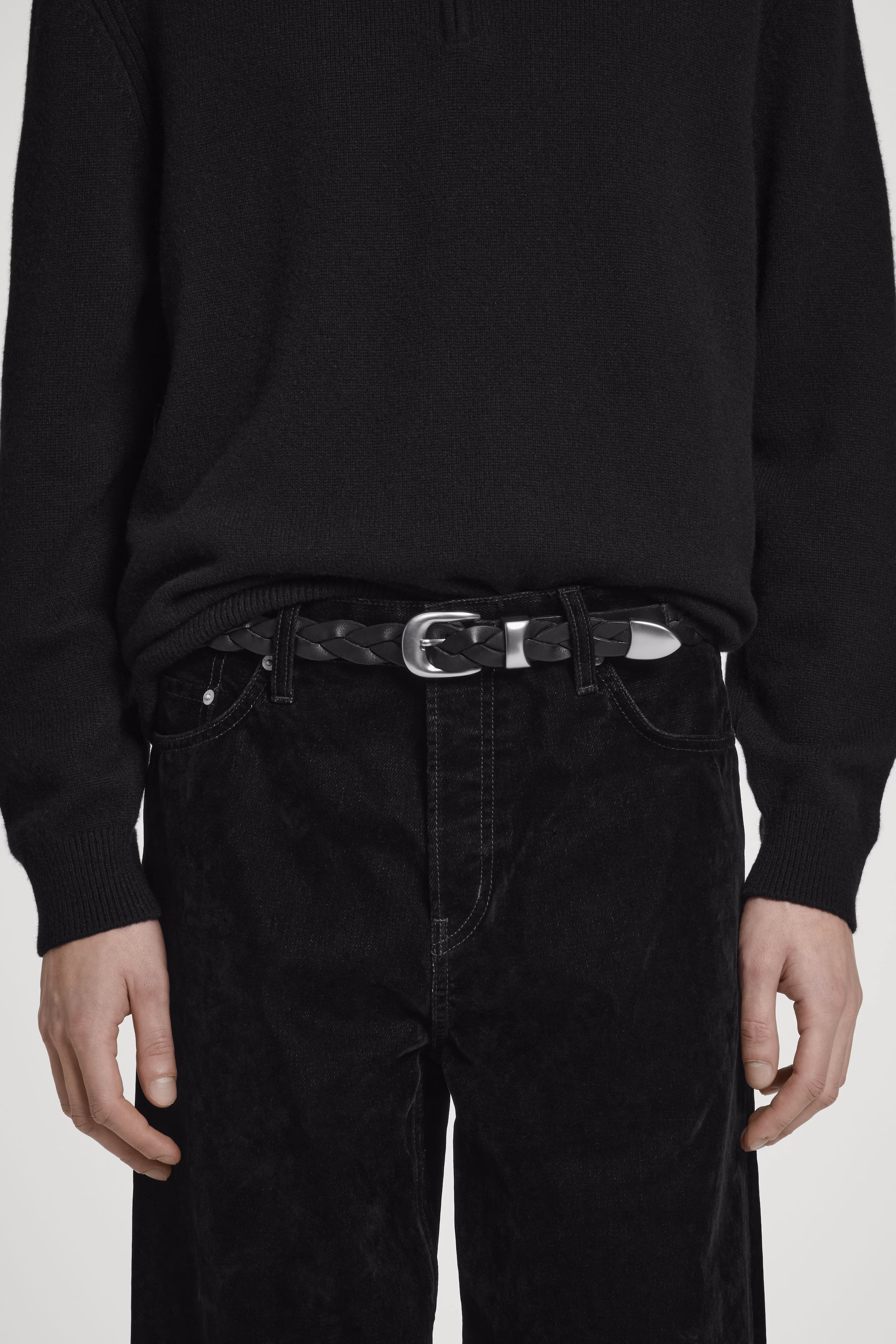 BRAIDED LEATHER BELT