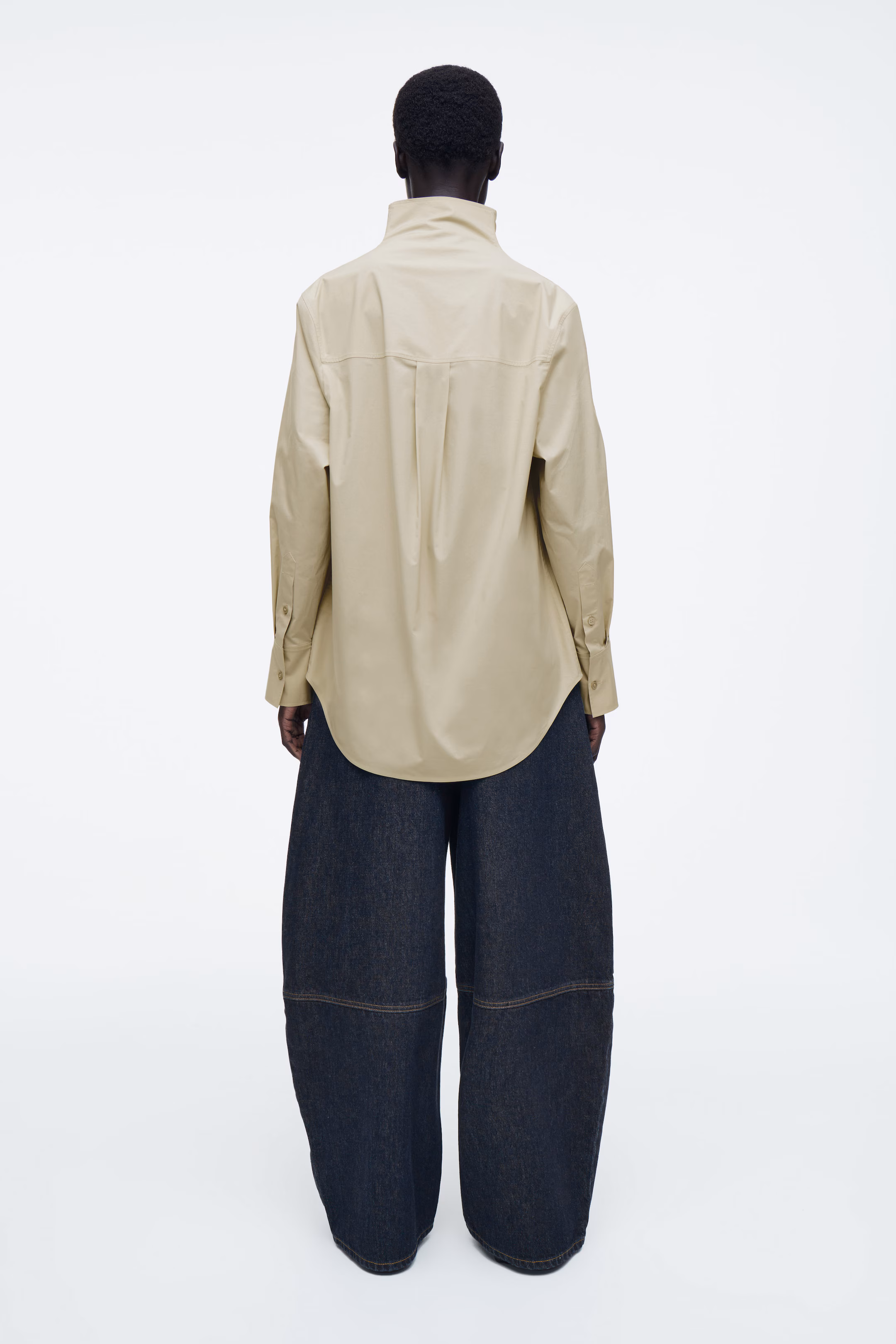 RELAXED FUNNEL-NECK SHIRT