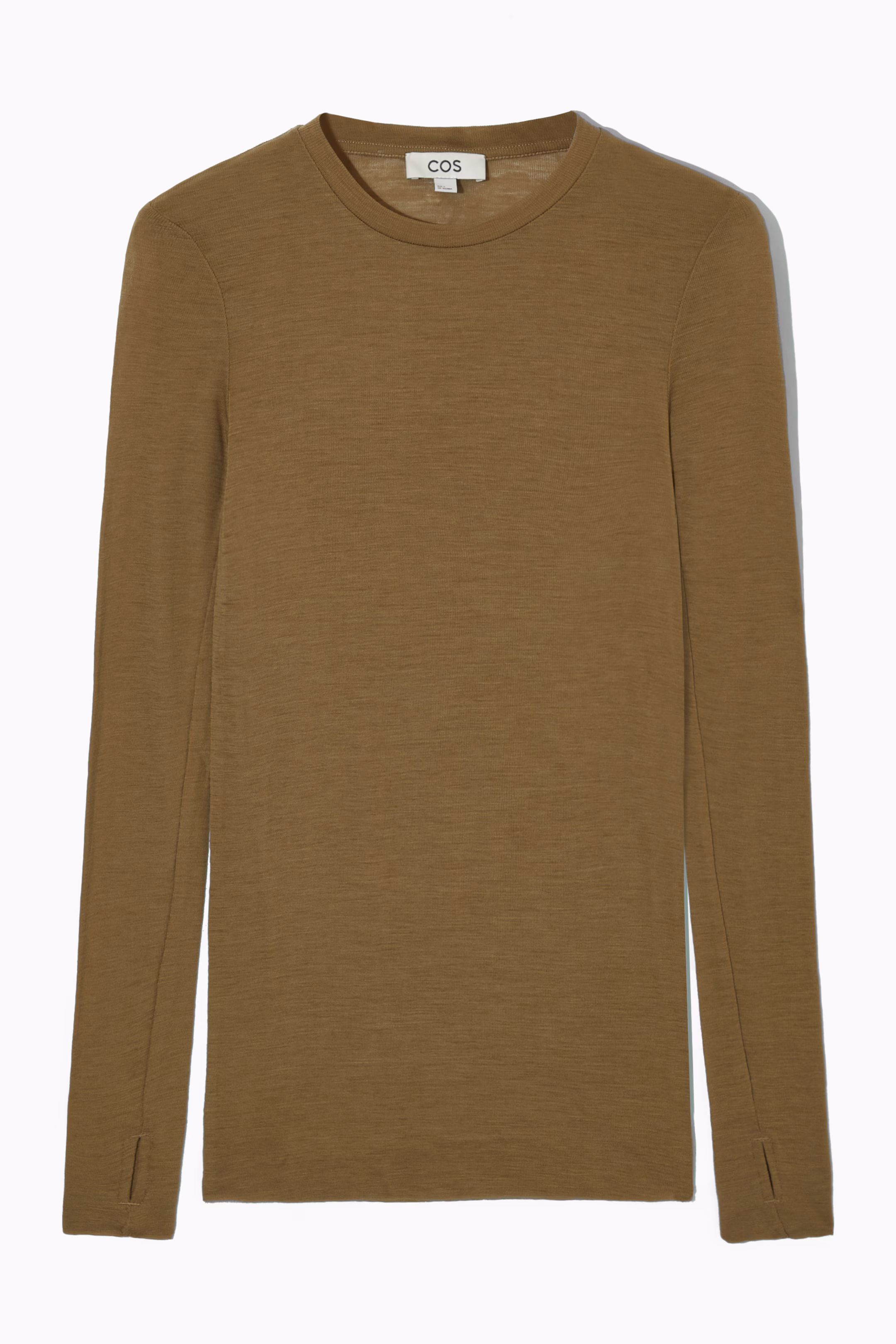 CREW-NECK MERINO WOOL TOP