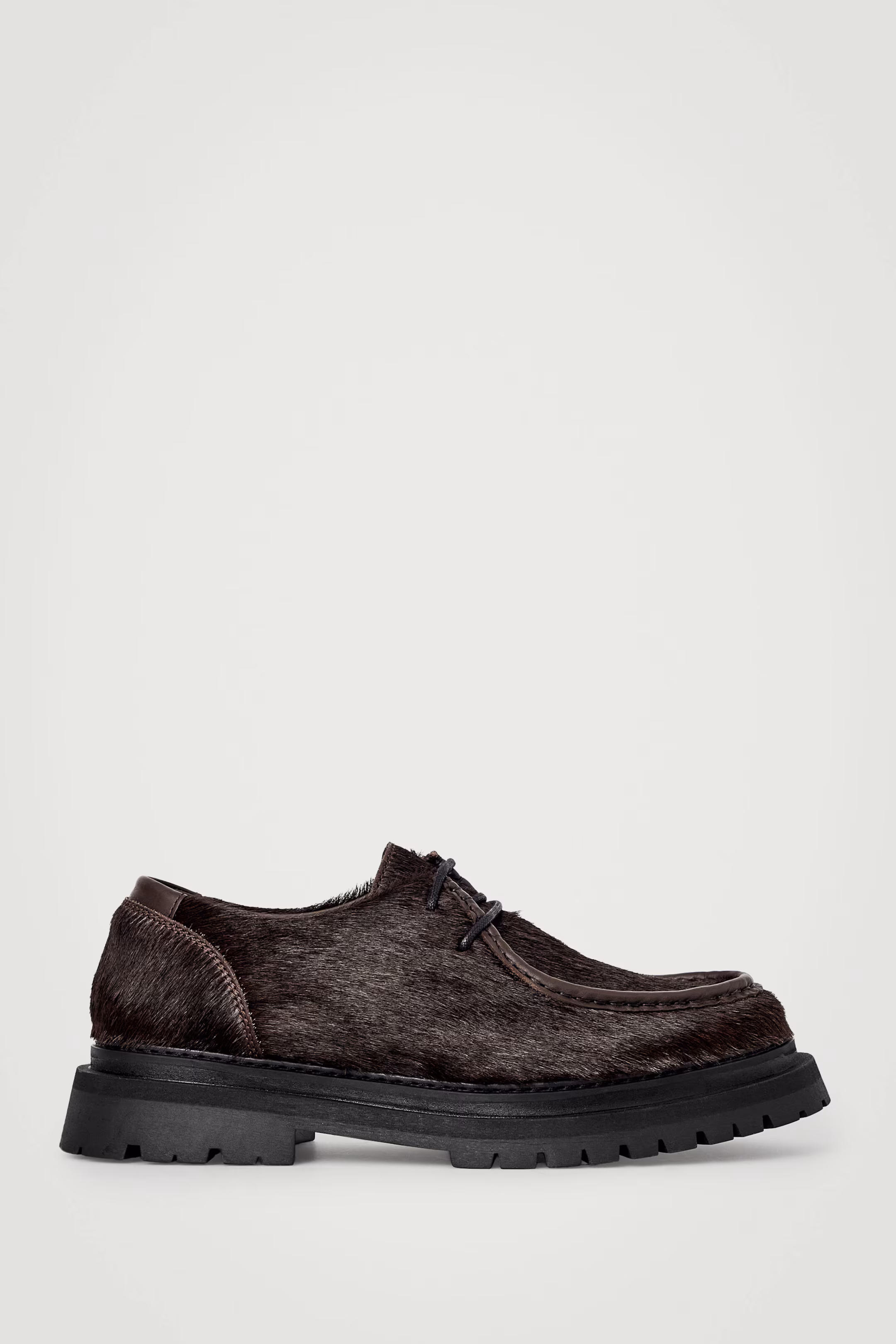 CHUNKY PONY-HAIR DERBY SHOES