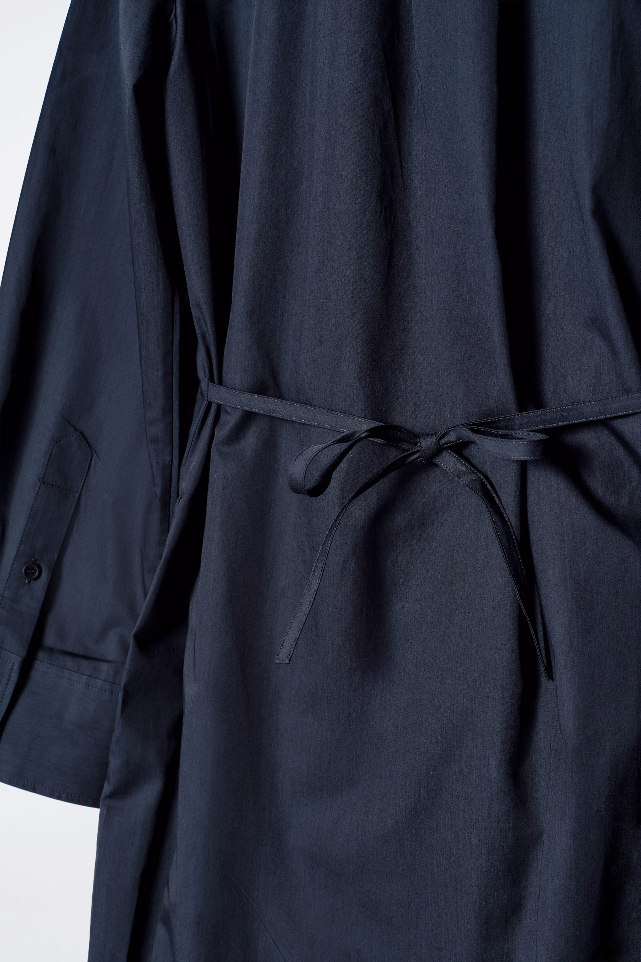 DOUBLE-BREASTED MIDI SHIRT DRESS