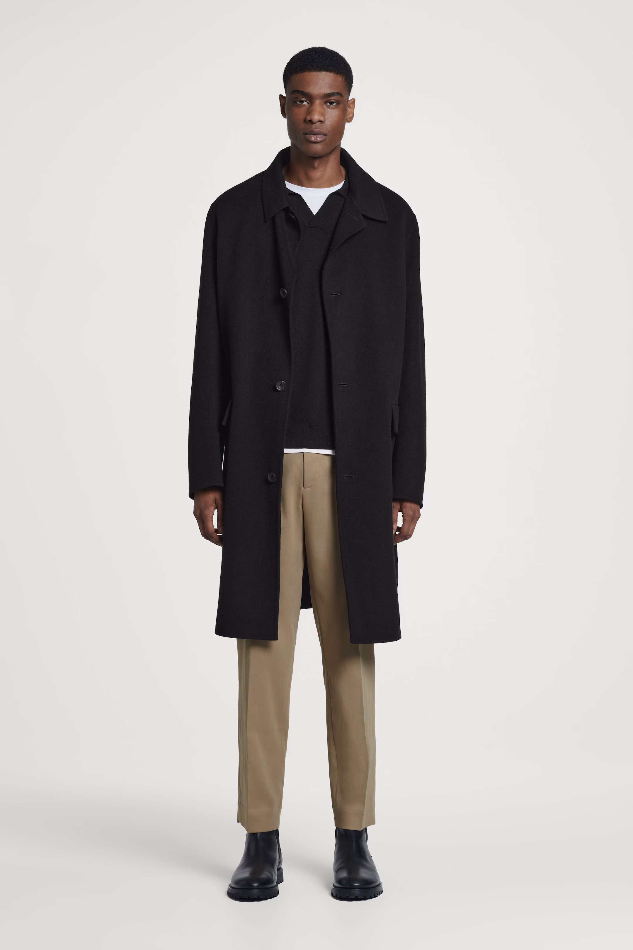 SLIM-FIT COTTON TROUSERS