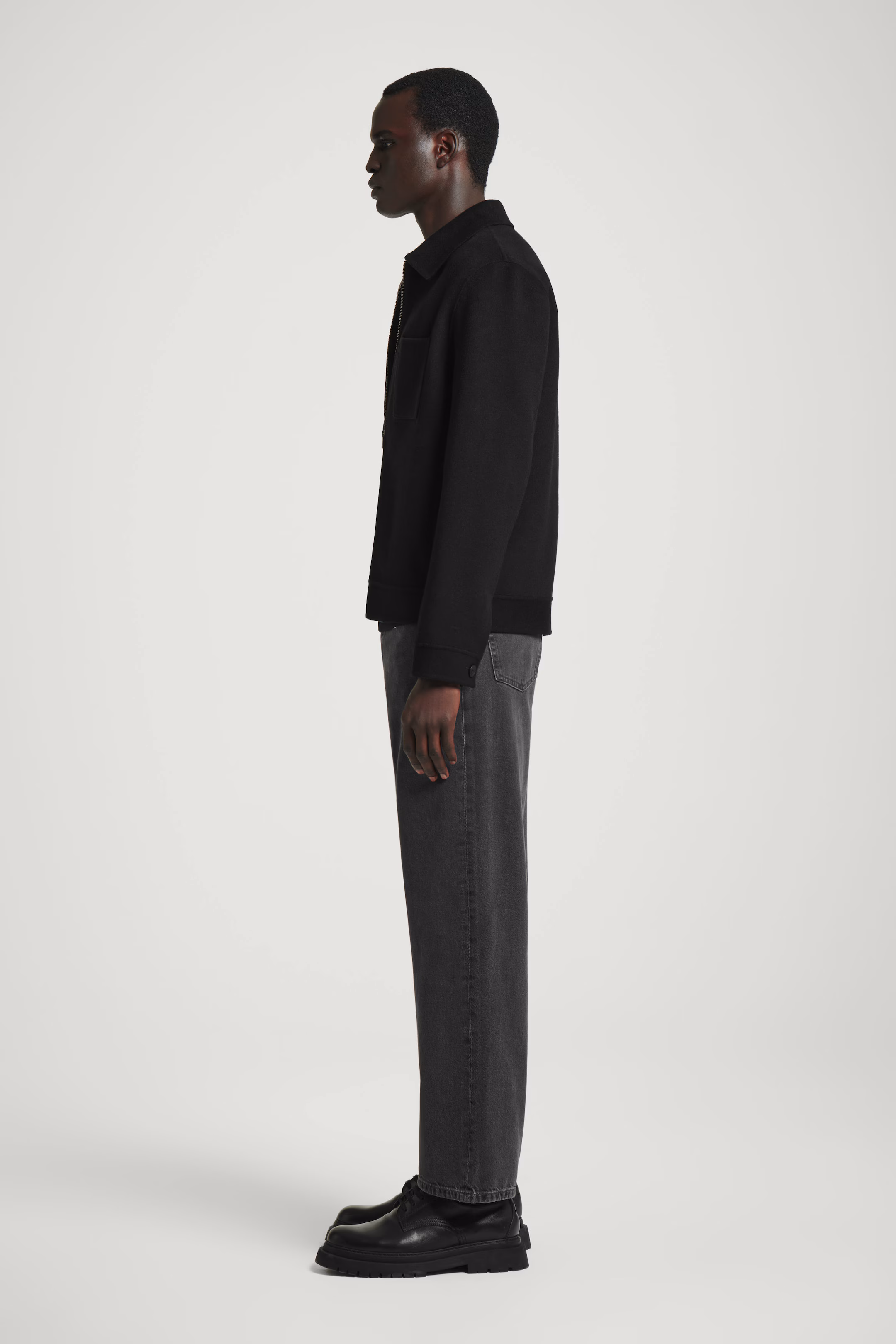 DOUBLE-FACED WOOL HARRINGTON JACKET