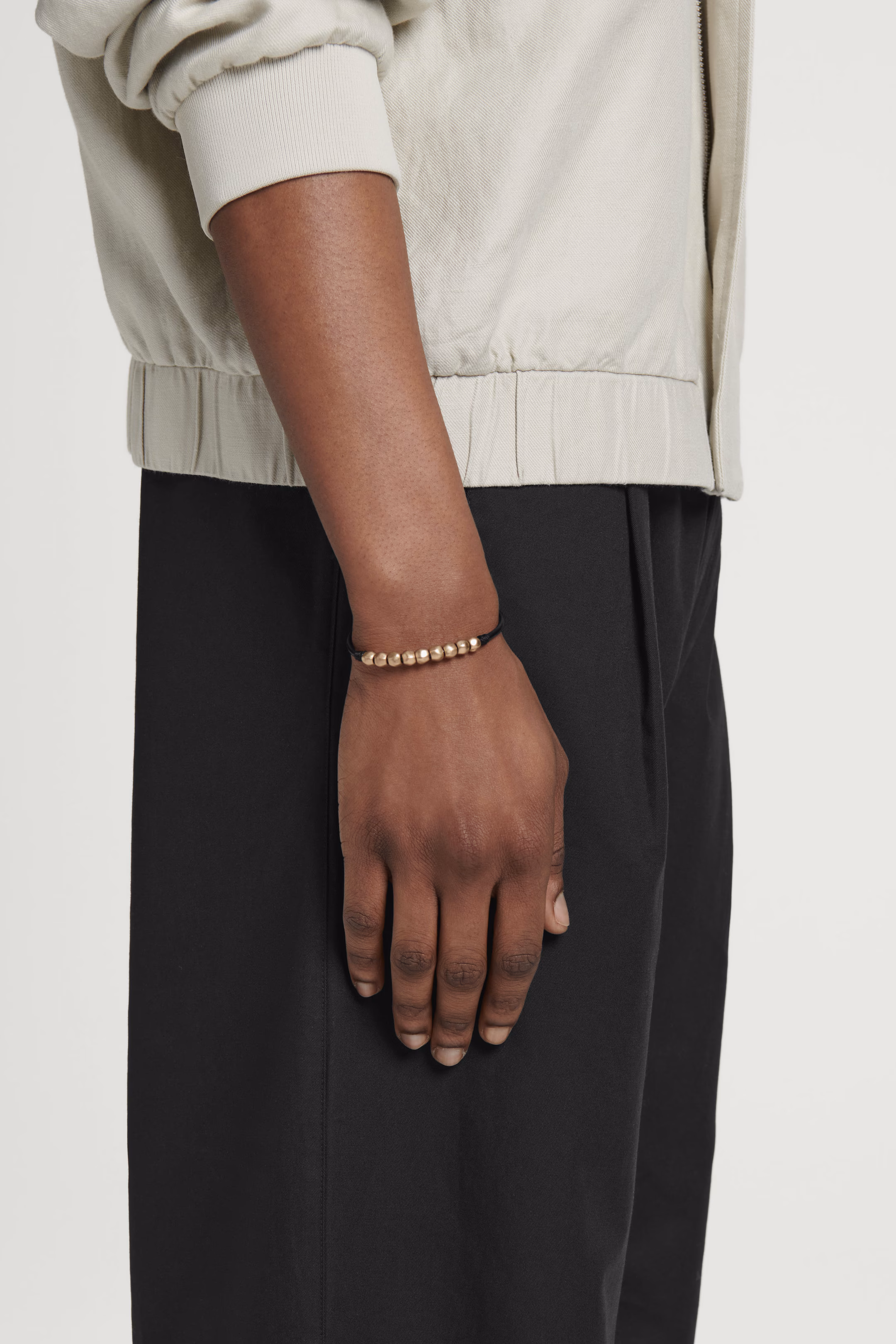 BEADED LEATHER CORD BRACELET