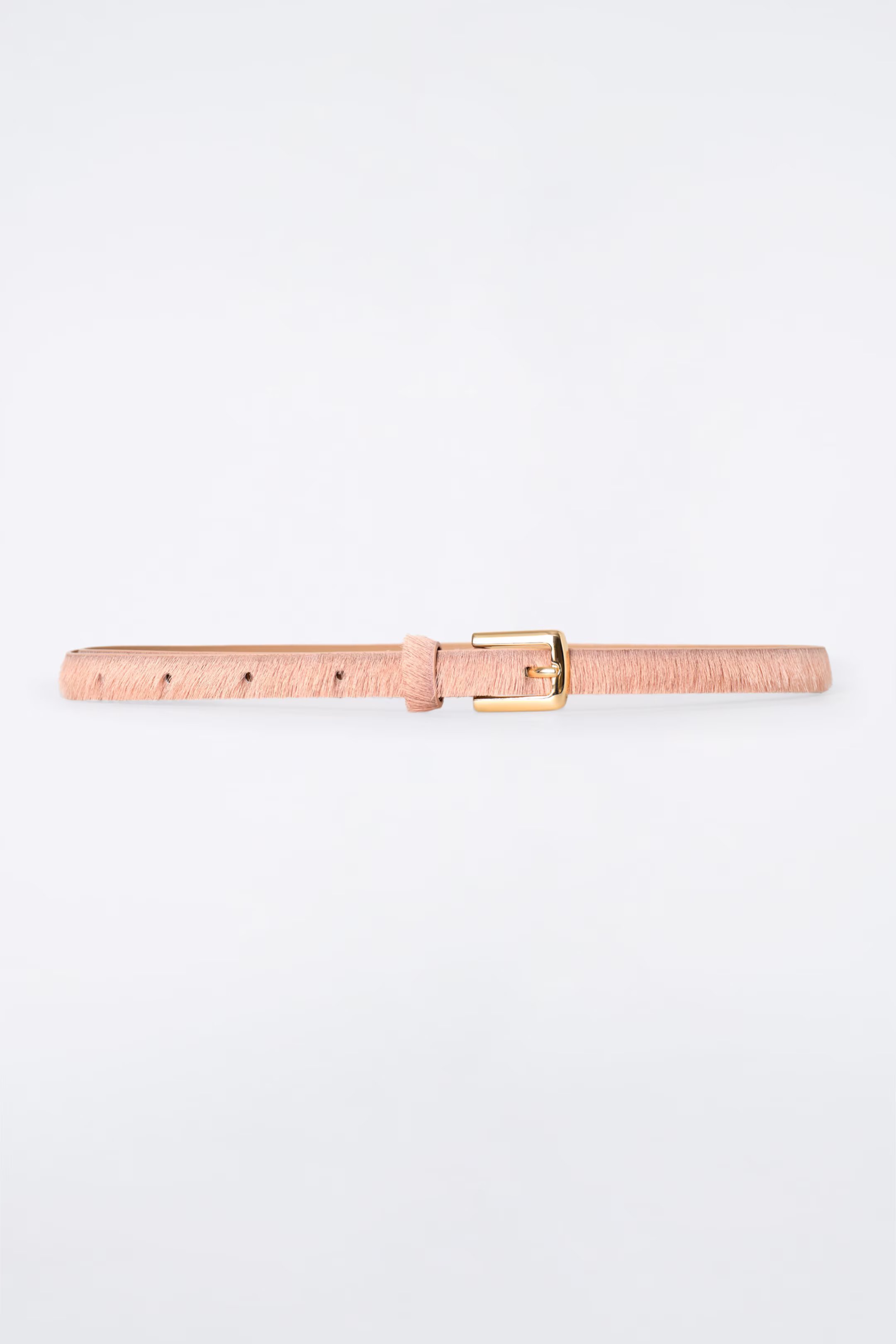 SKINNY PONY-HAIR BELT