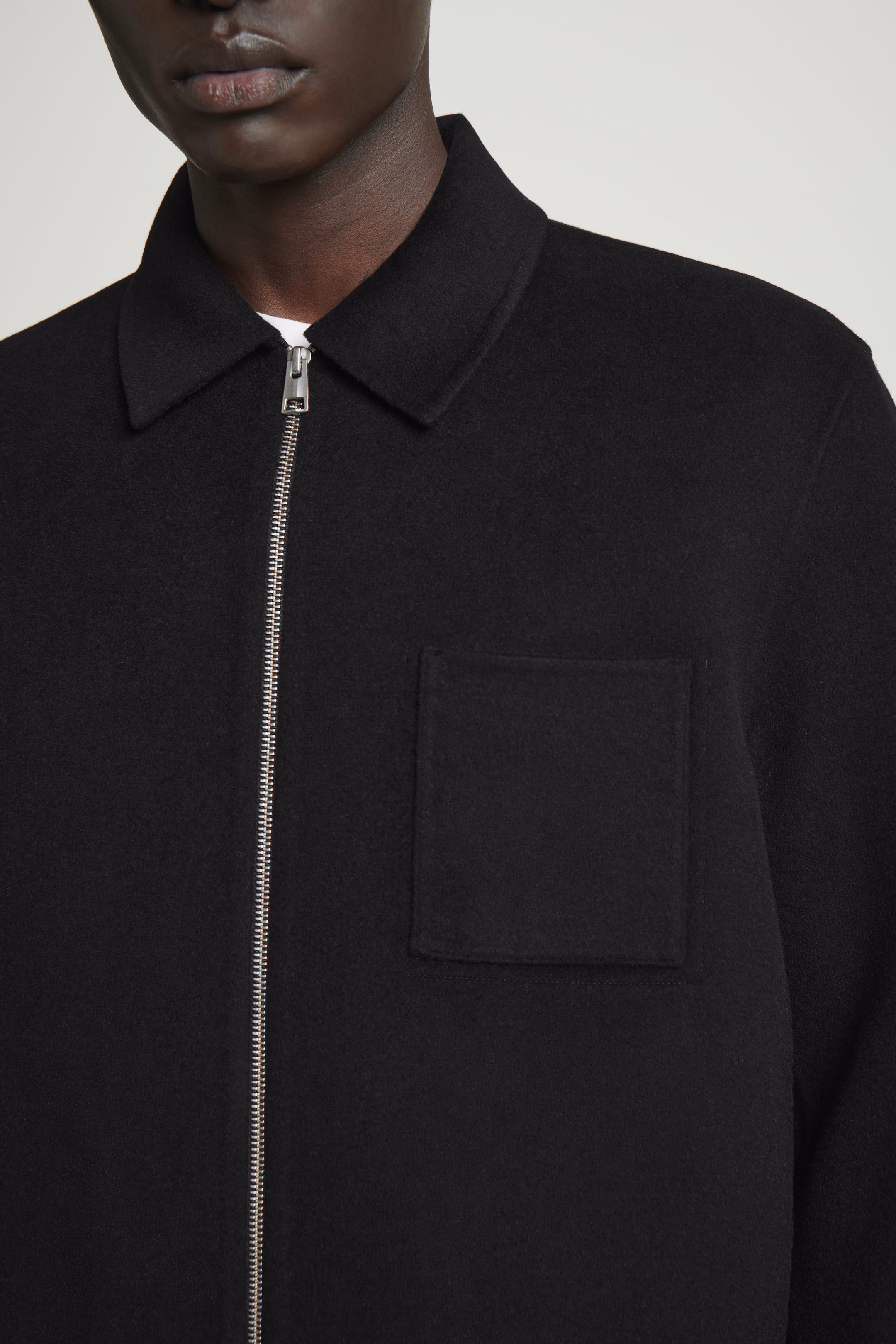 DOUBLE-FACED WOOL HARRINGTON JACKET